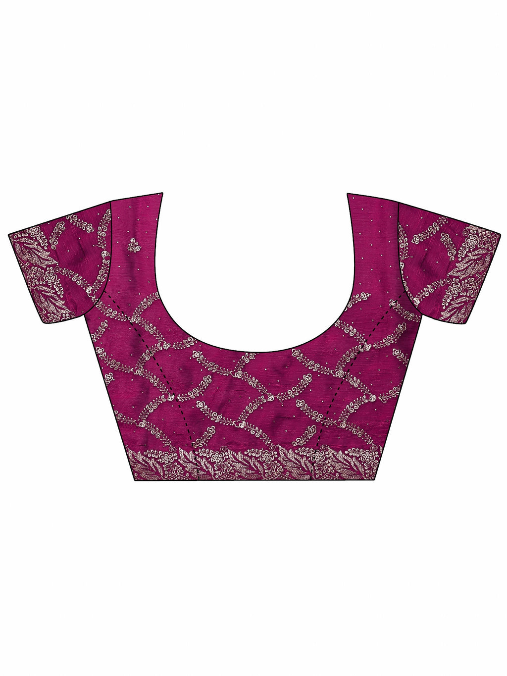 Green Embroidered Silk Blend Saree With Unstitched Blouse Piece