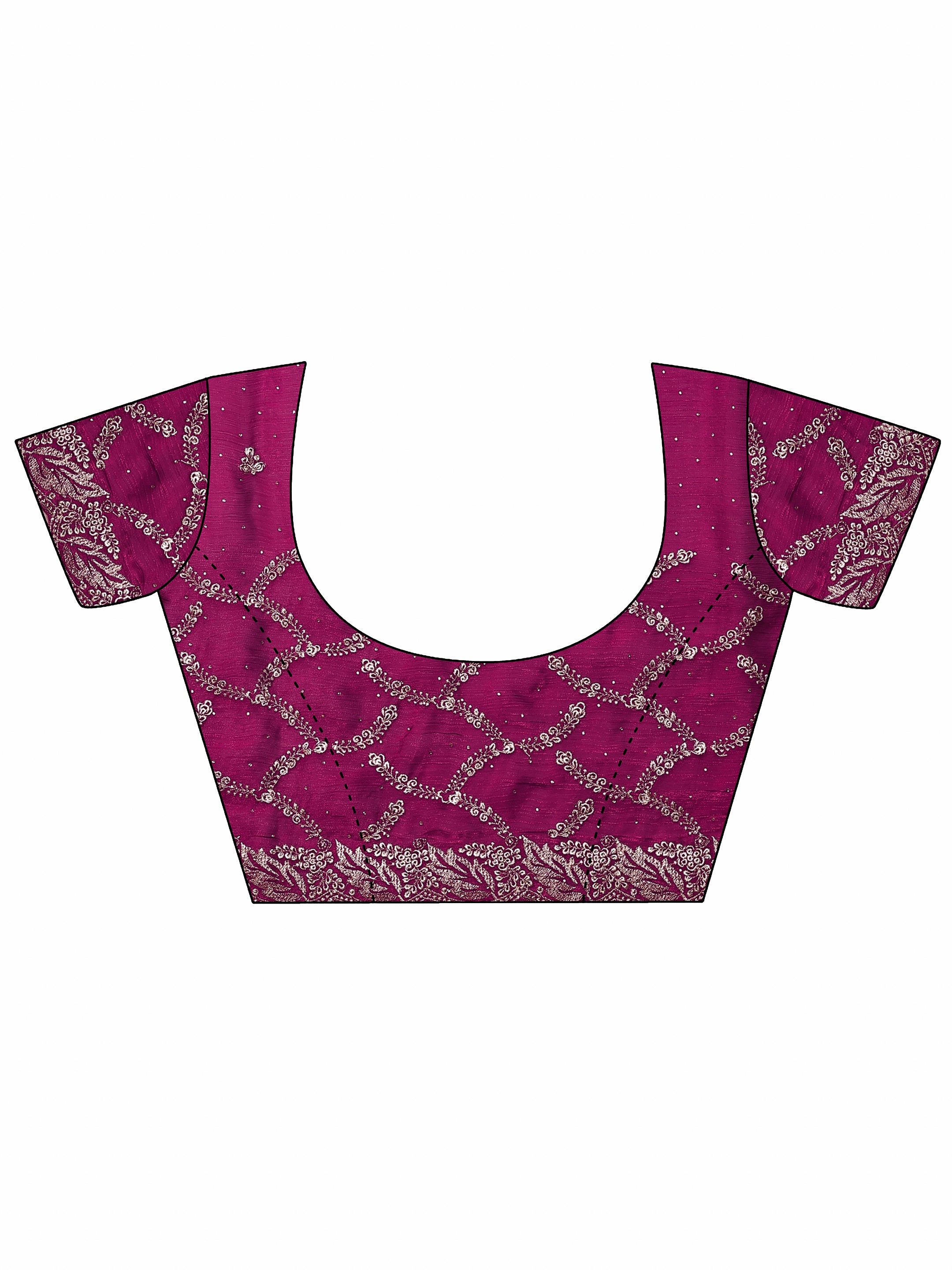 Green Embroidered Silk Blend Saree With Unstitched Blouse Piece