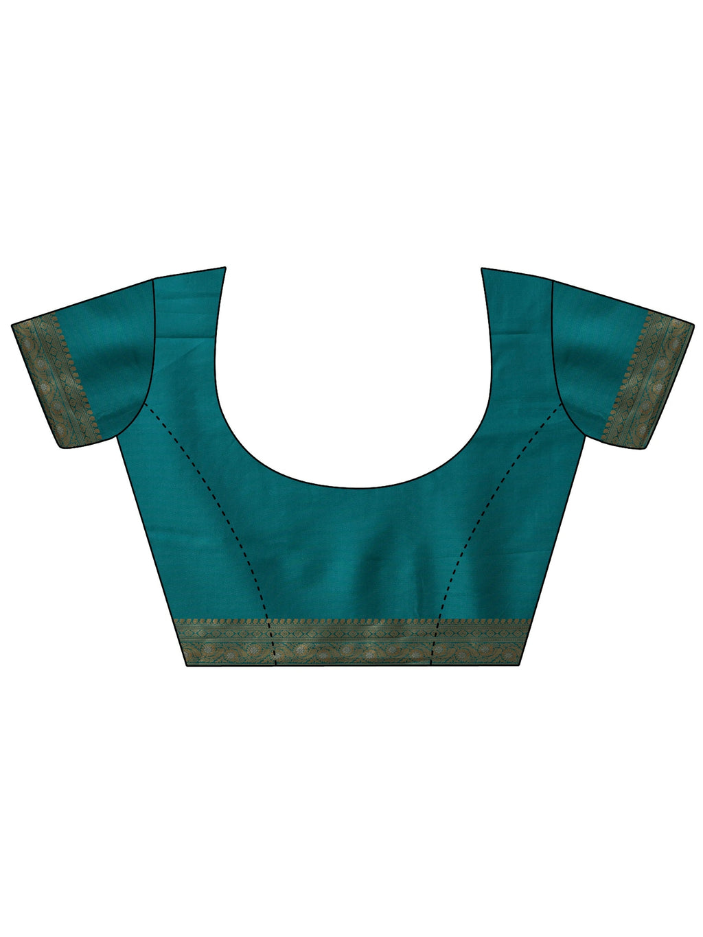 Green Woven Design Banarasi Silk Blend Saree With Unstitched Blouse Piece