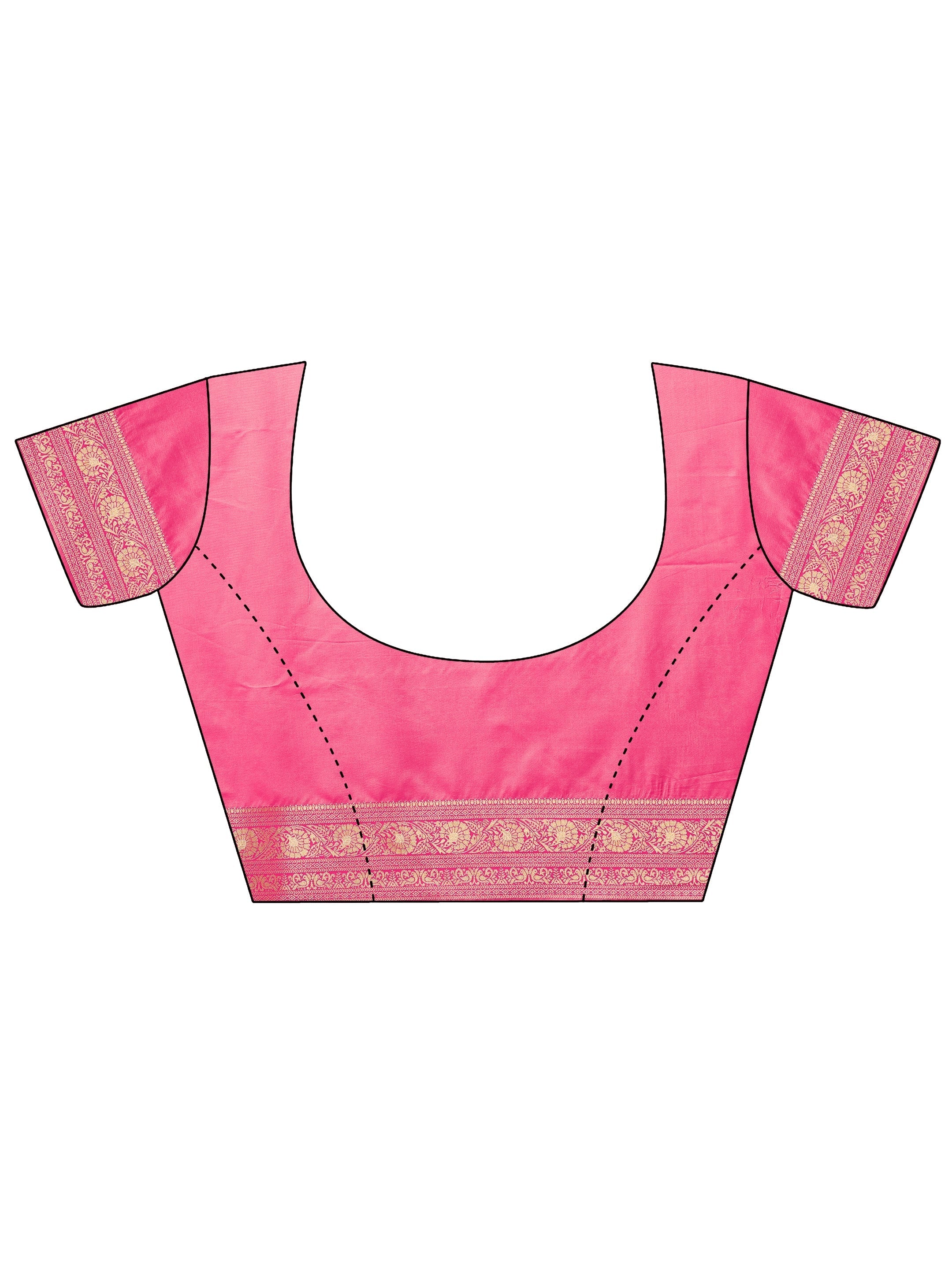 Off White Woven Design Banarasi Silk Blend Saree With Unstitched Blouse Piece