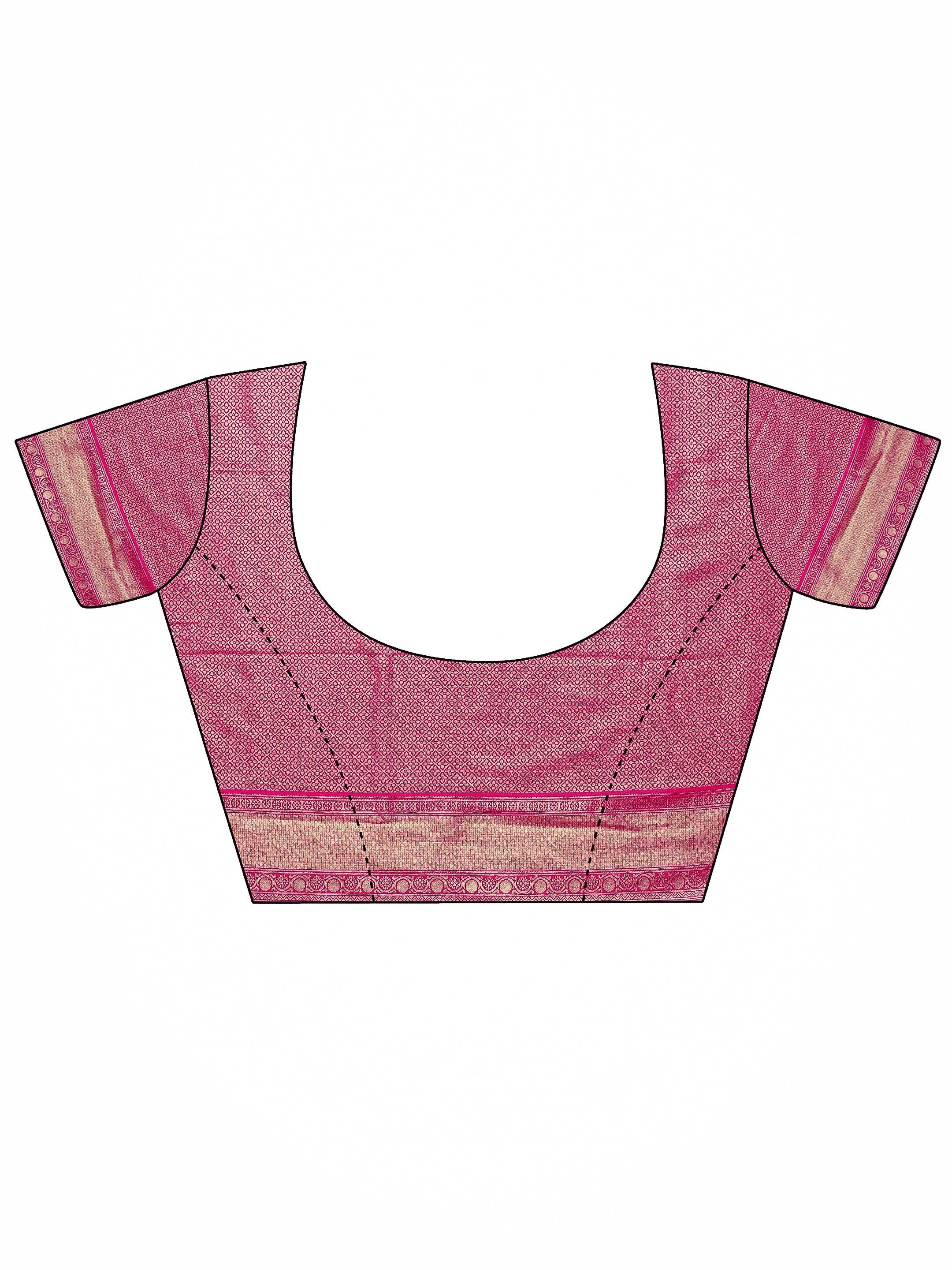 Multi Woven Design Banarasi Silk Blend Saree With Unstitched Blouse Piece