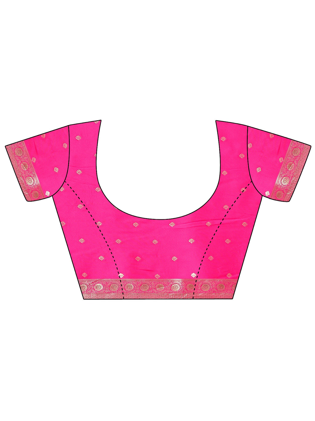 Pink Woven Design Banarasi Silk Blend Saree With Unstitched Blouse Piece