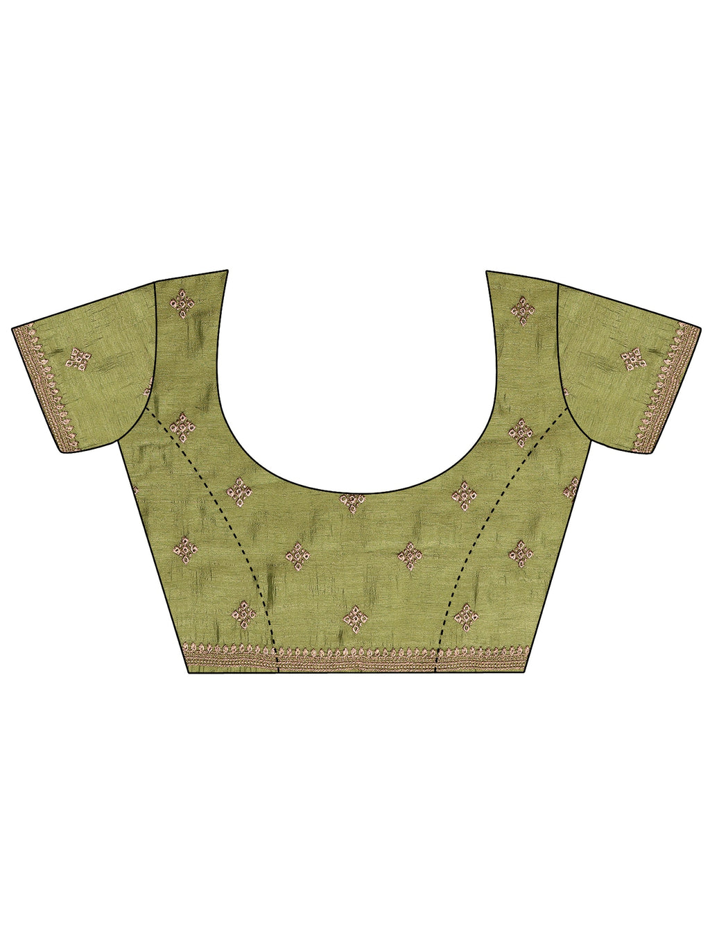 Pink Embellished Silk Blend Saree With Unstitched Blouse Piece