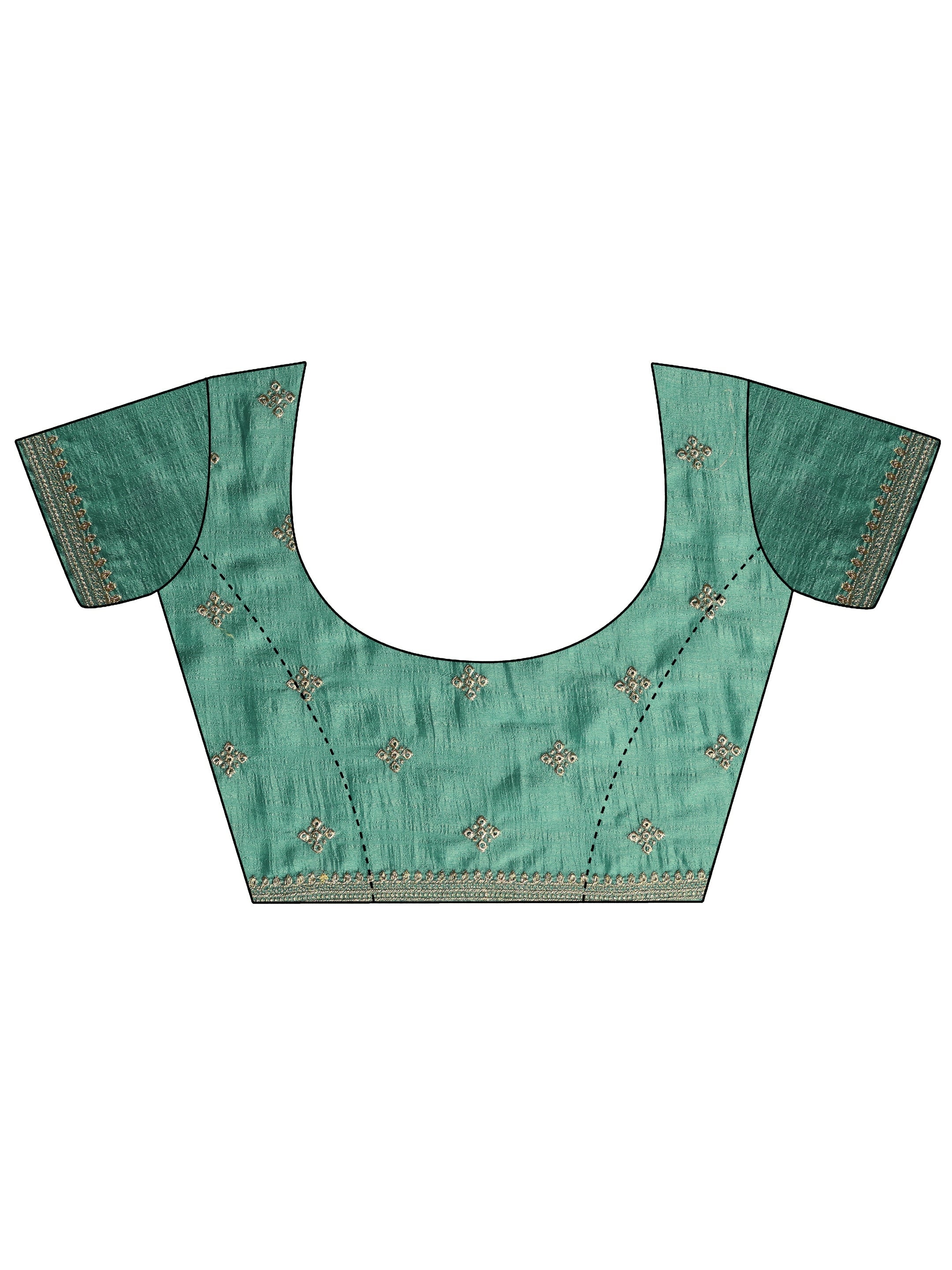 Mustard Embellished Silk blend Saree With Unstitched Blouse Piece