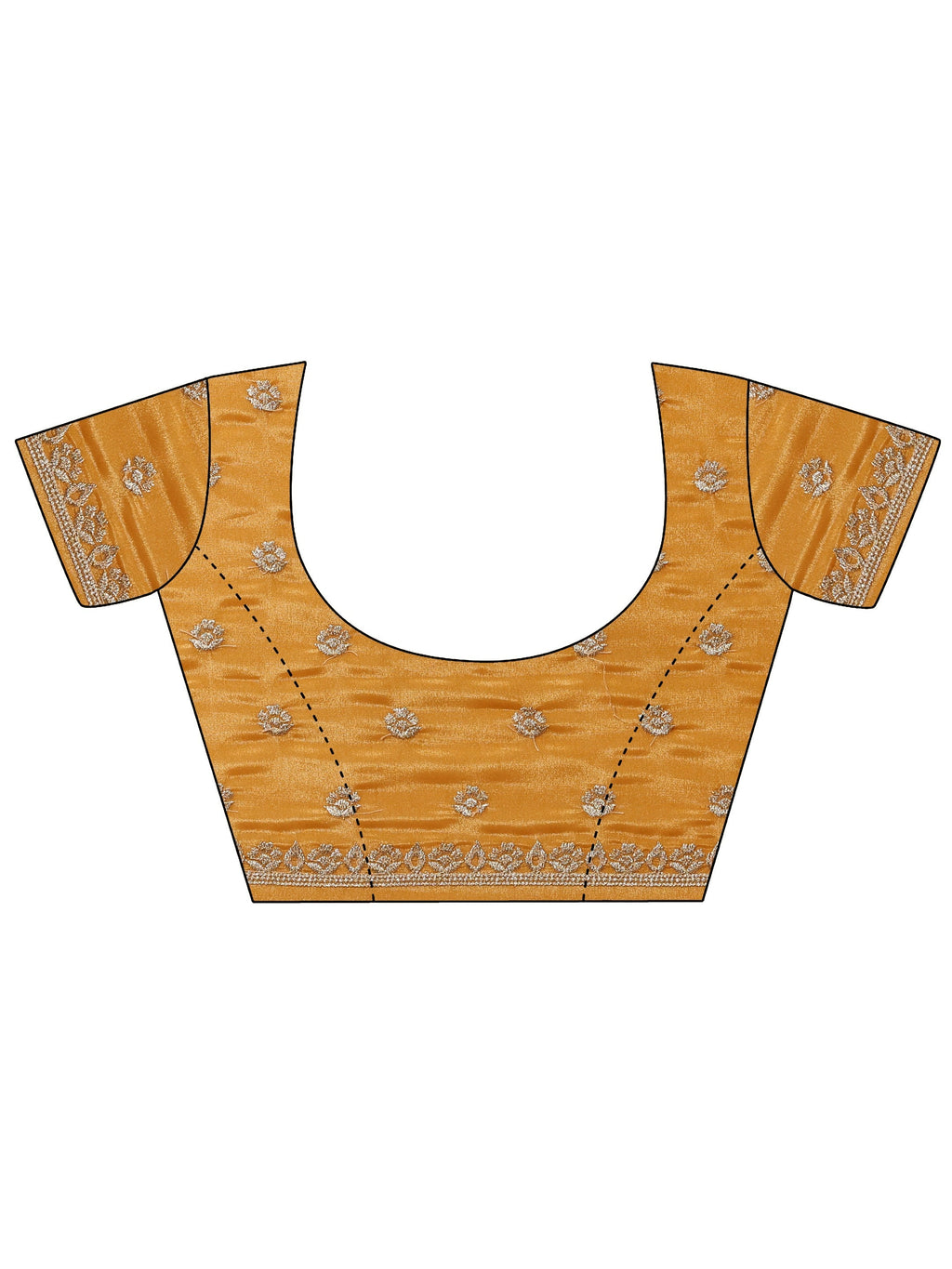 Mustard Embellished Crepe Sarees With Unstitched Blouse Piece