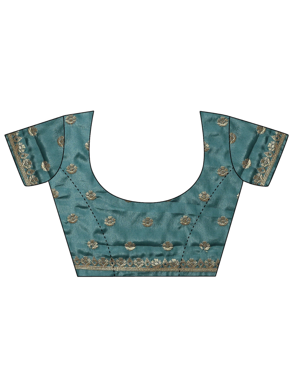 Blue Embellished Crepe Sarees With Unstitched Blouse Piece