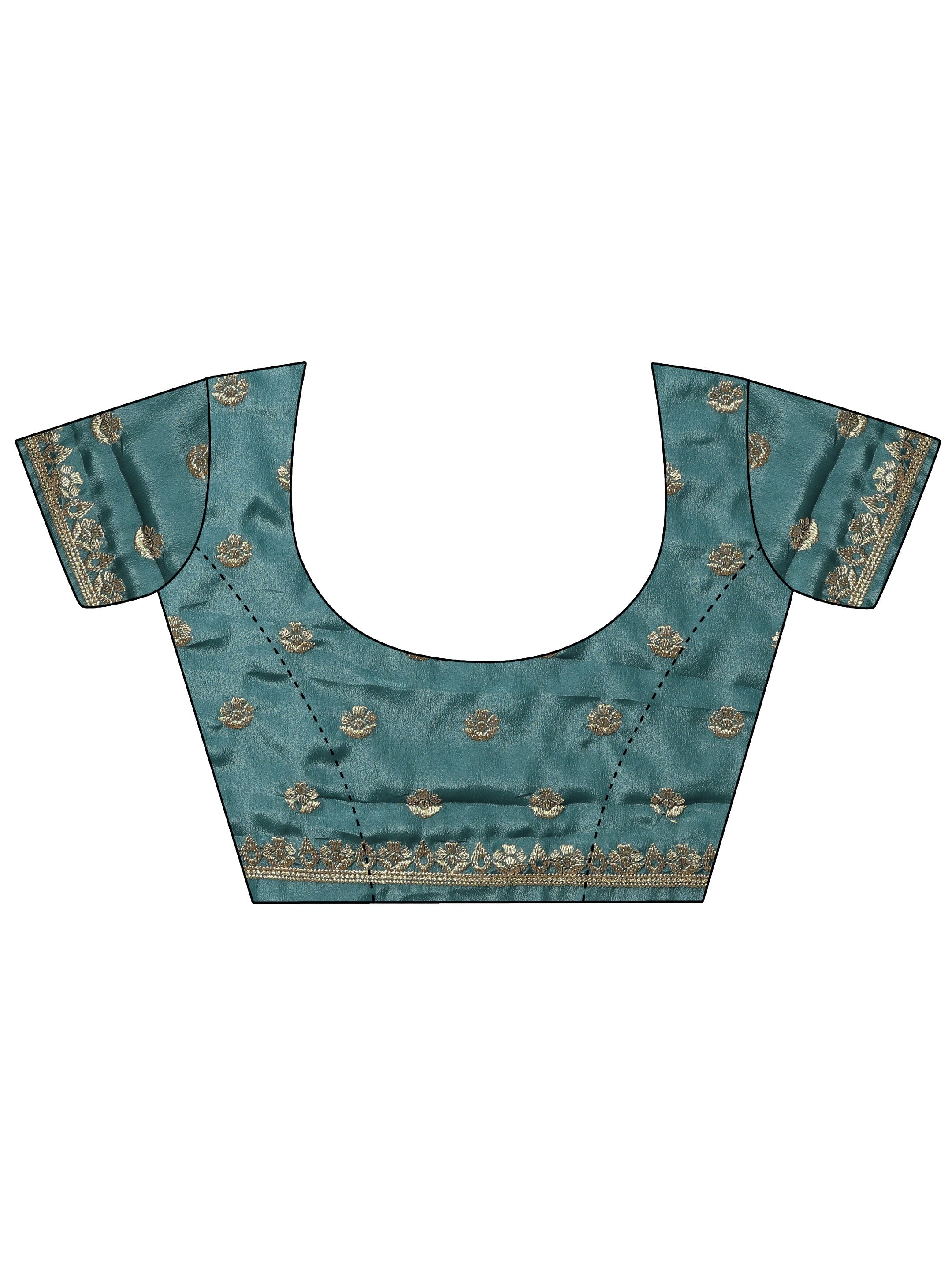 Blue Embellished Crepe Sarees With Unstitched Blouse Piece