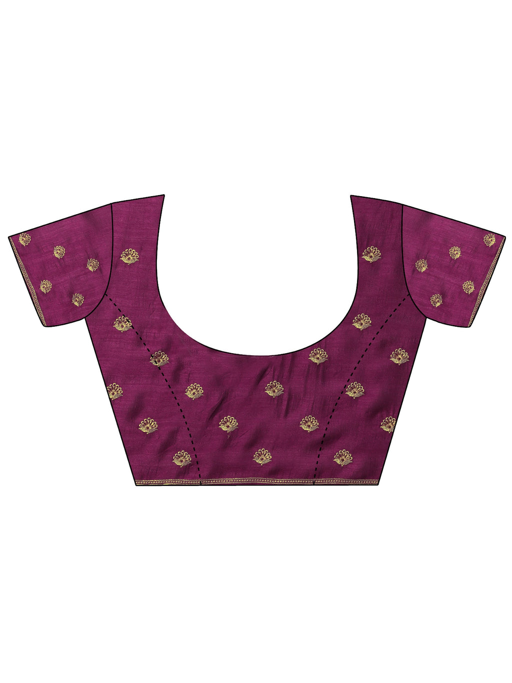 Burgundy Embroidered Silk Blend Sarees With Unstitched Blouse Piece