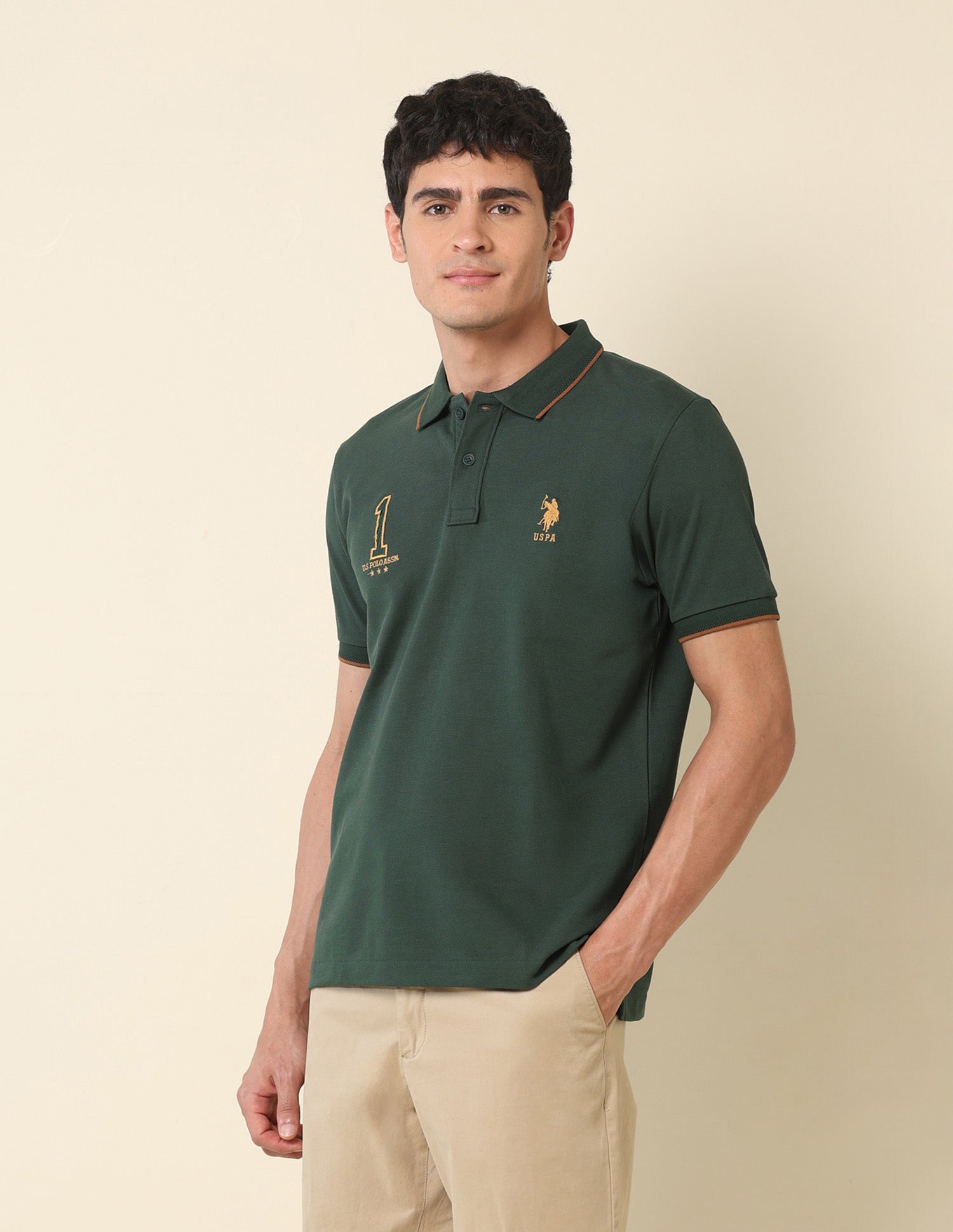 Iconic Number Gold Cup Polo Shirt