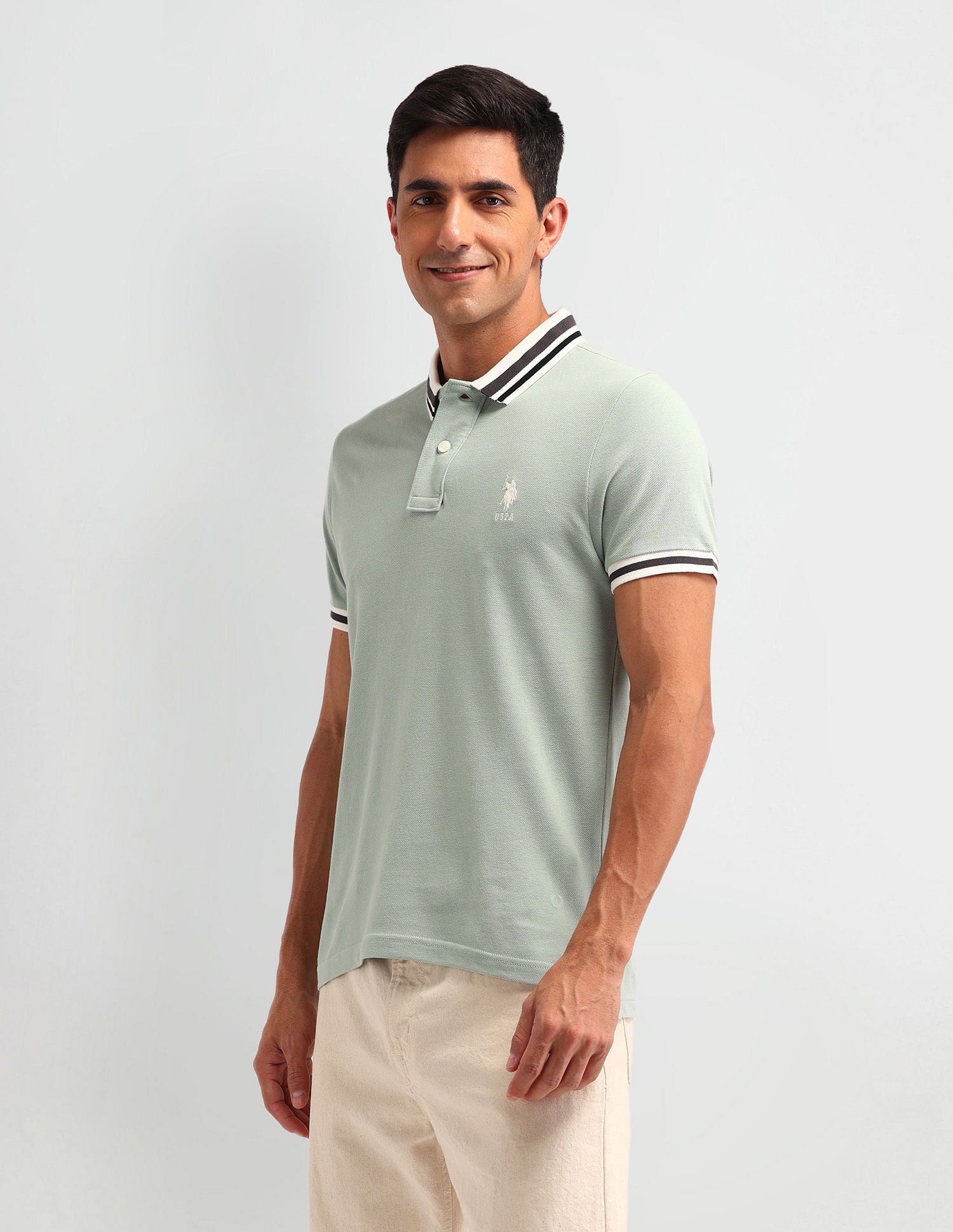 Outdoor Muscle Fit Solid Polo Shirt