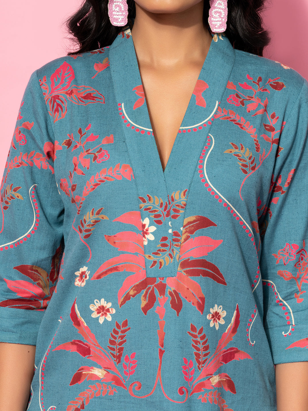 Blue Printed Cotton Co-Ord Sets