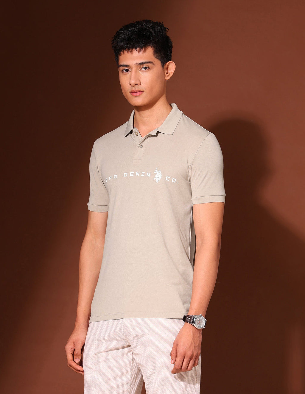 Brand Printed Work And Wander Polo Shirt