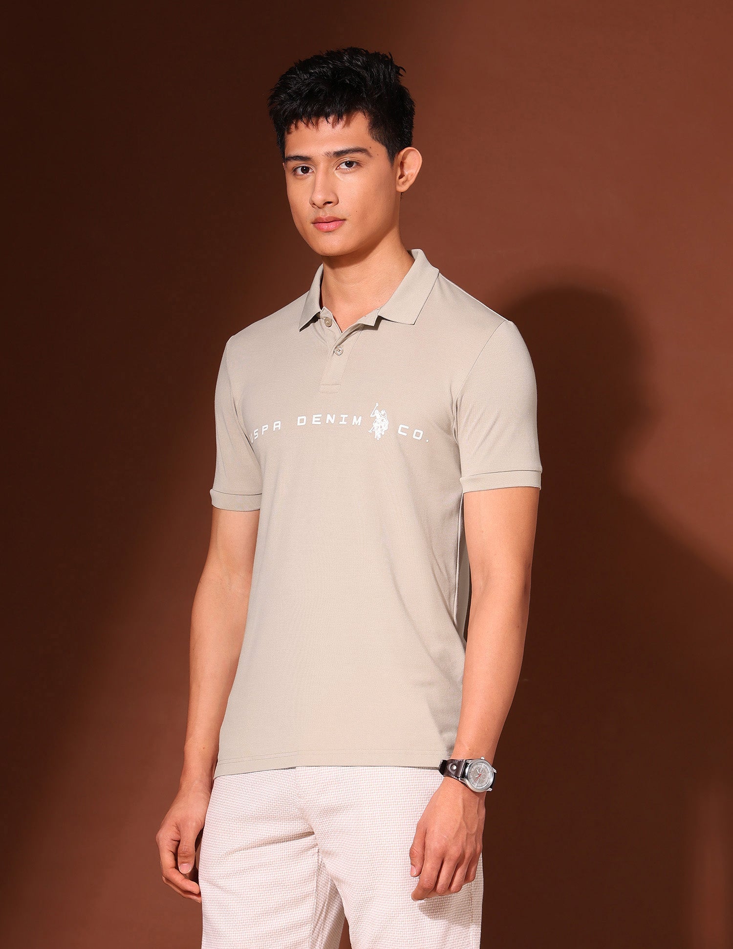 Brand Printed Work And Wander Polo Shirt