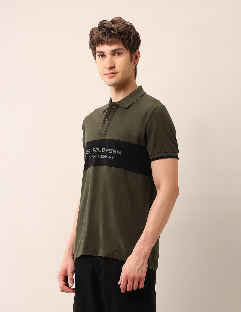 Brand Printed Pure Cotton Polo Shirt