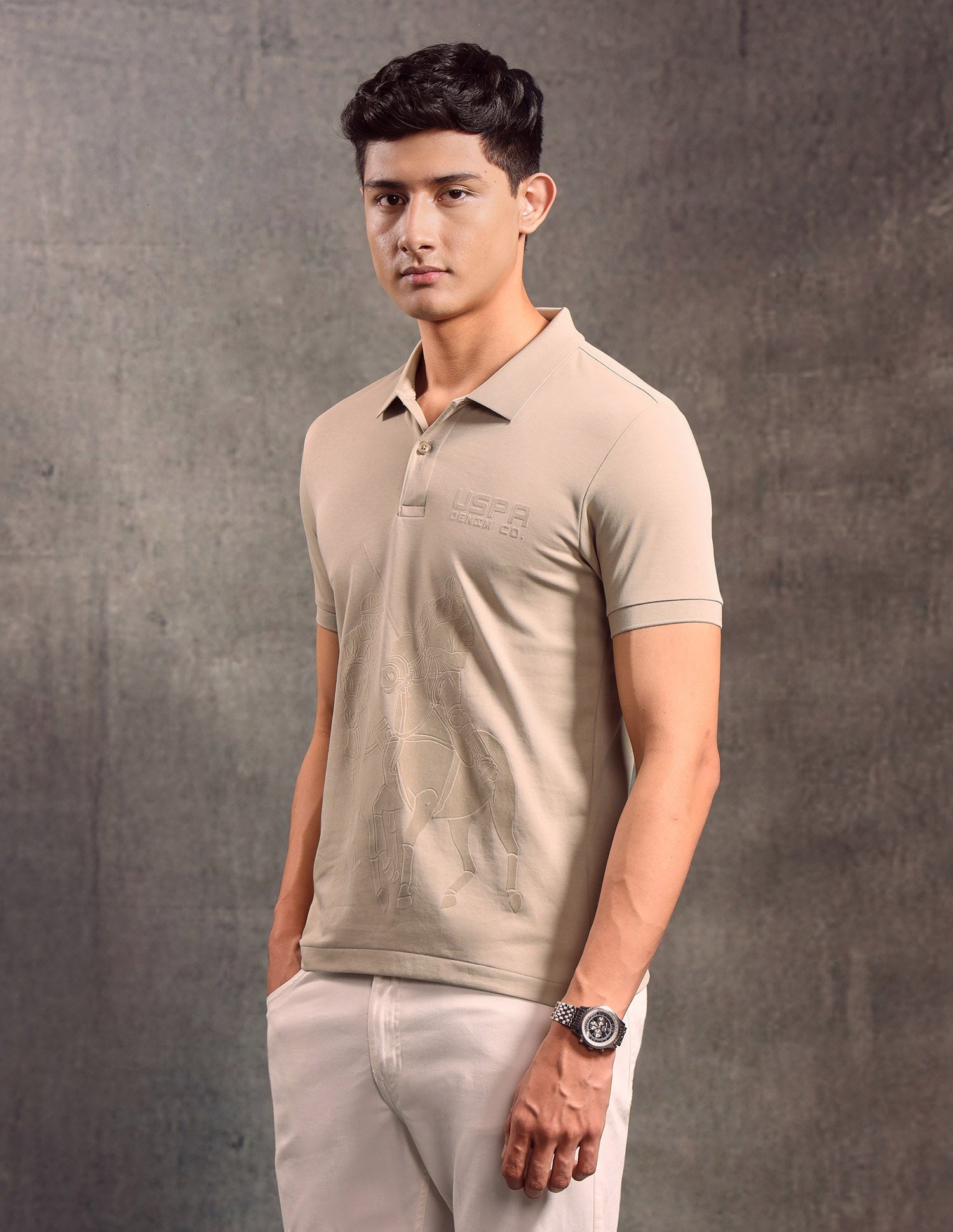 Graphic Printed Regular Fit Polo shirt