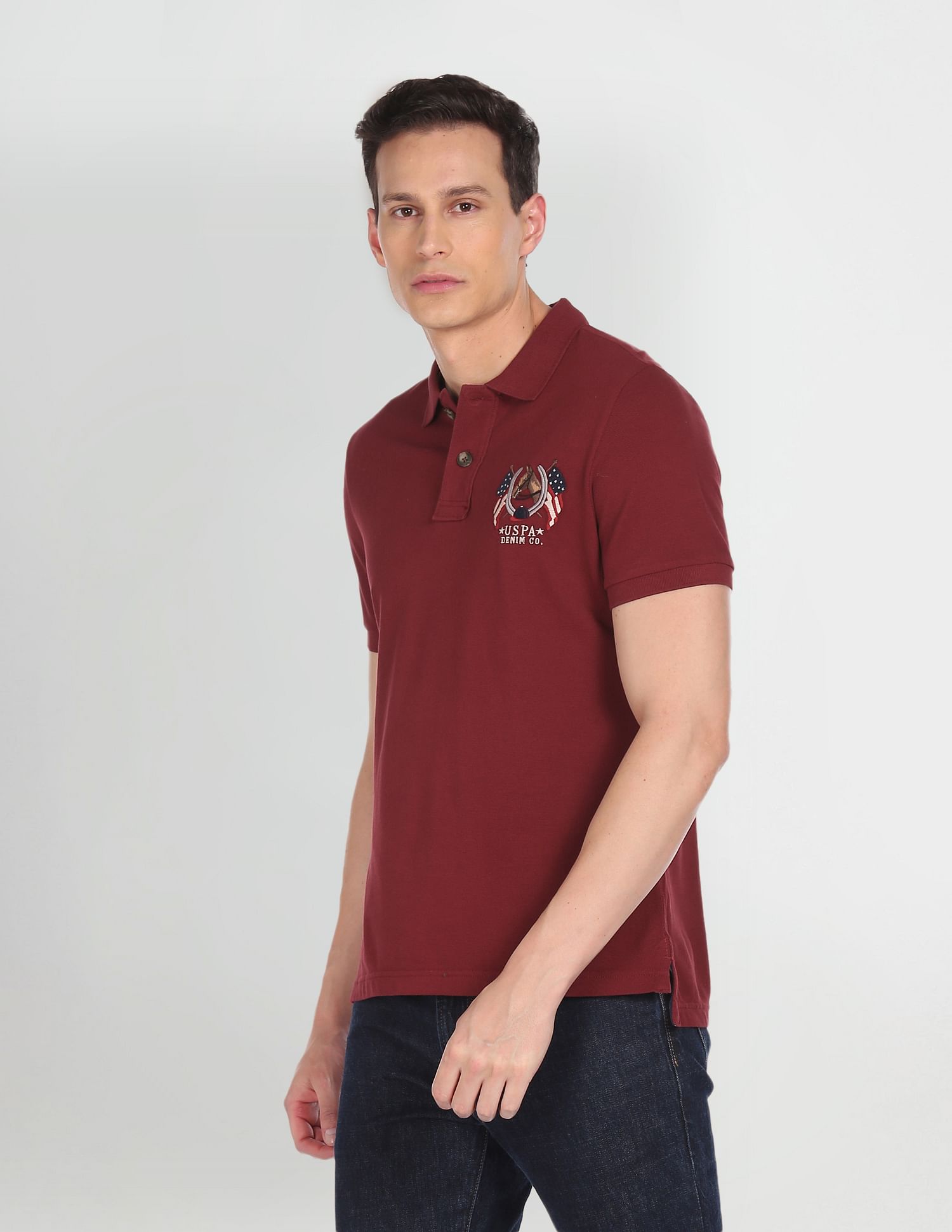 Cotton Solid Polo Shirt