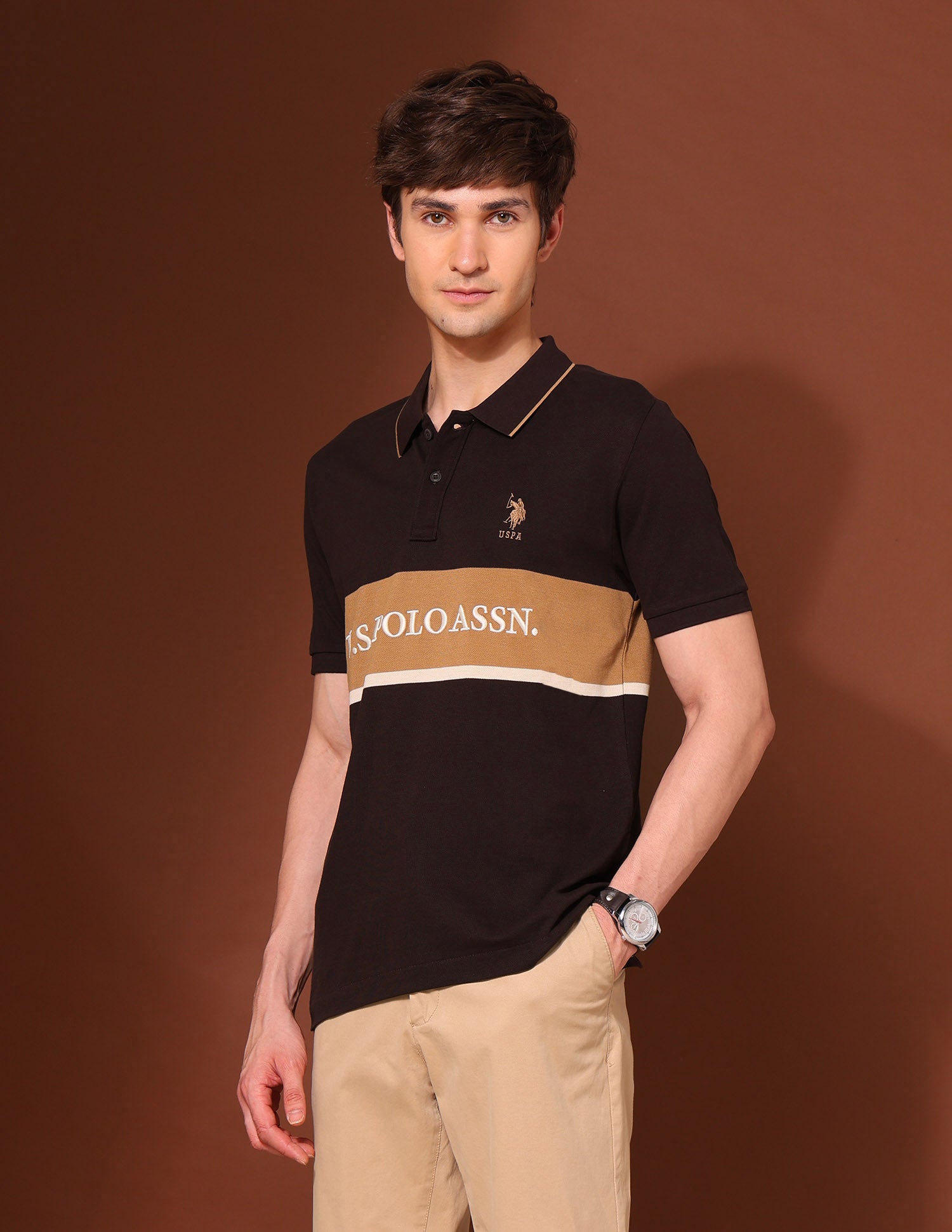Brand Embroidered Classic Polo Shirt