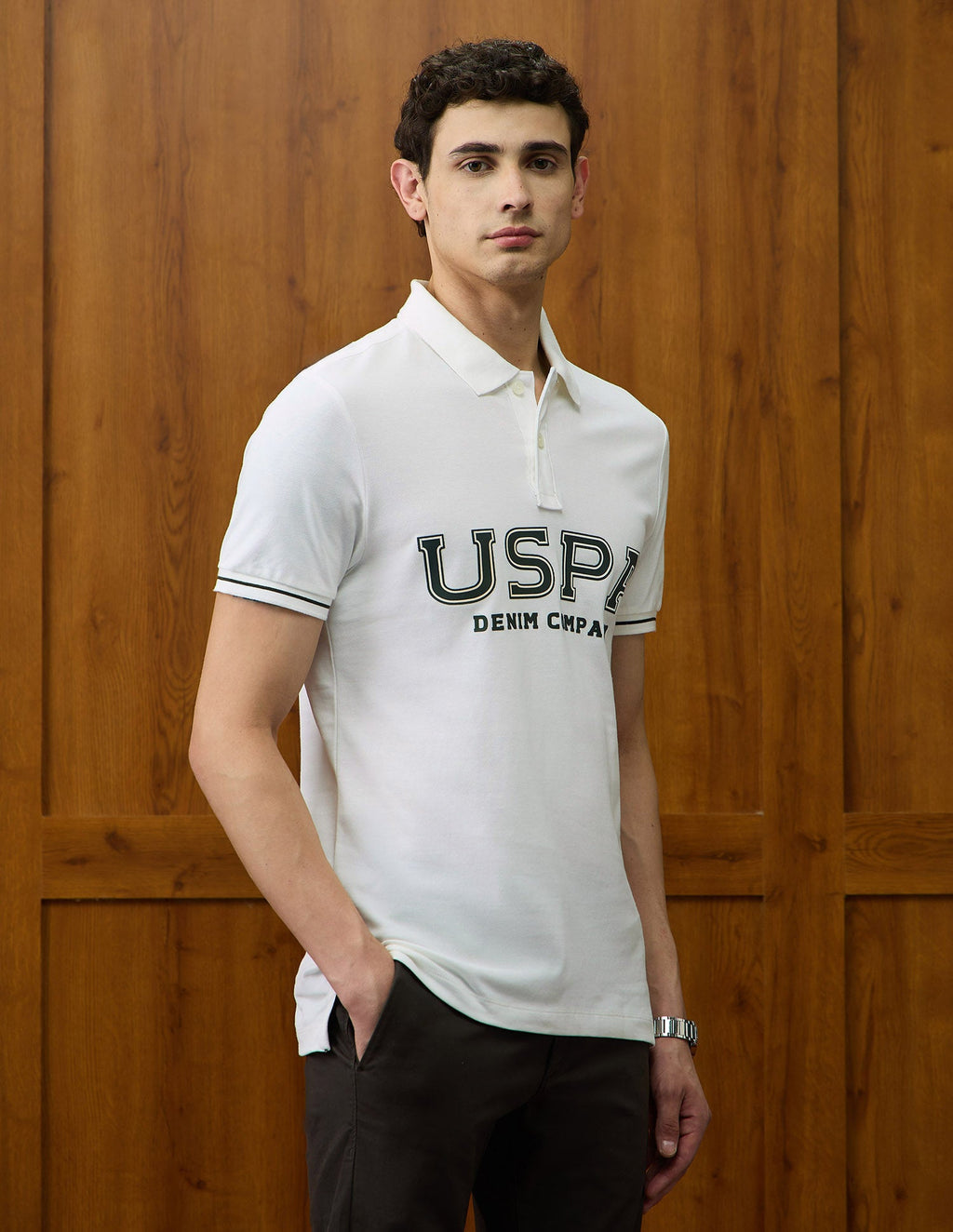 Brand Printed Varsity Theatre Polo Shirt