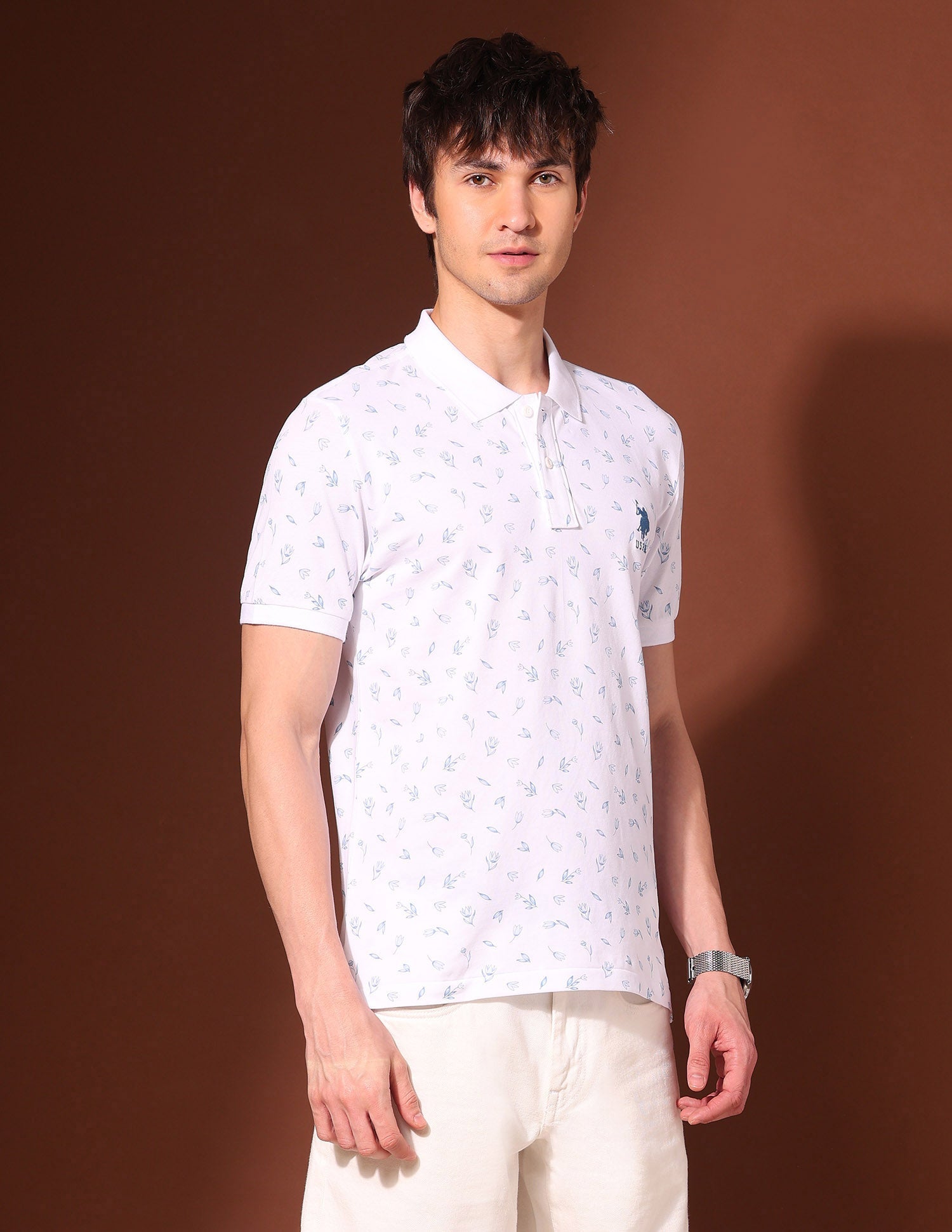 Floral Printed Working Holiday Polo Shirt