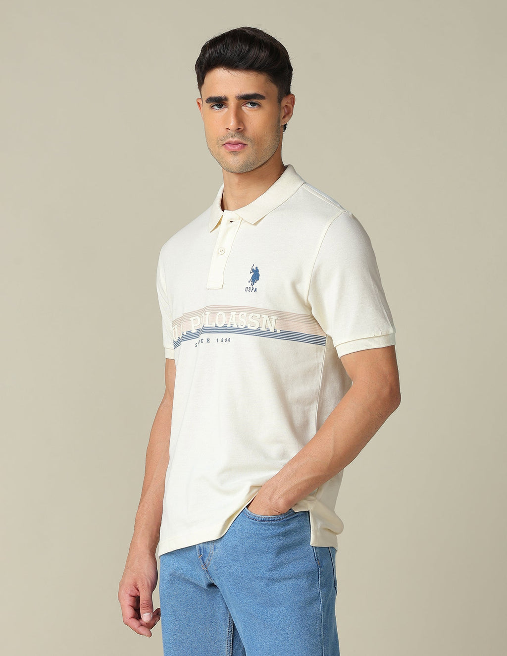 Brand Embossed Regular Fit Polo Shirt
