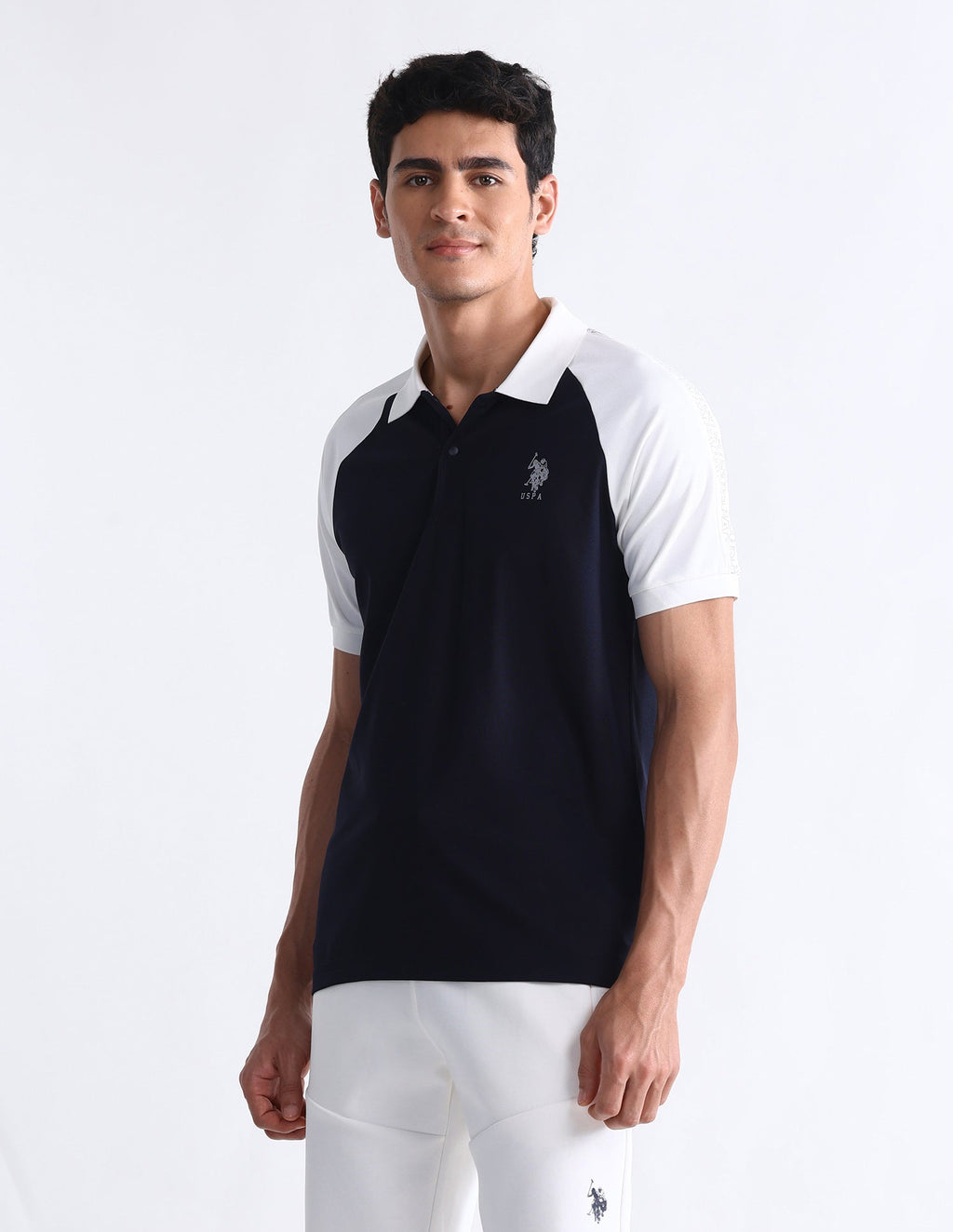 Colourblocked Slim Fit Polo Shirt