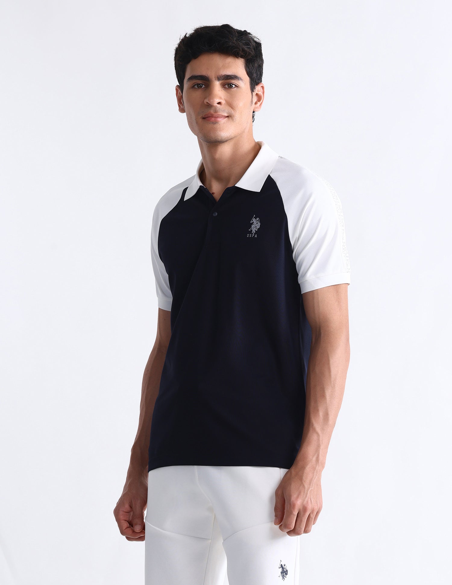 Colourblocked Slim Fit Polo Shirt