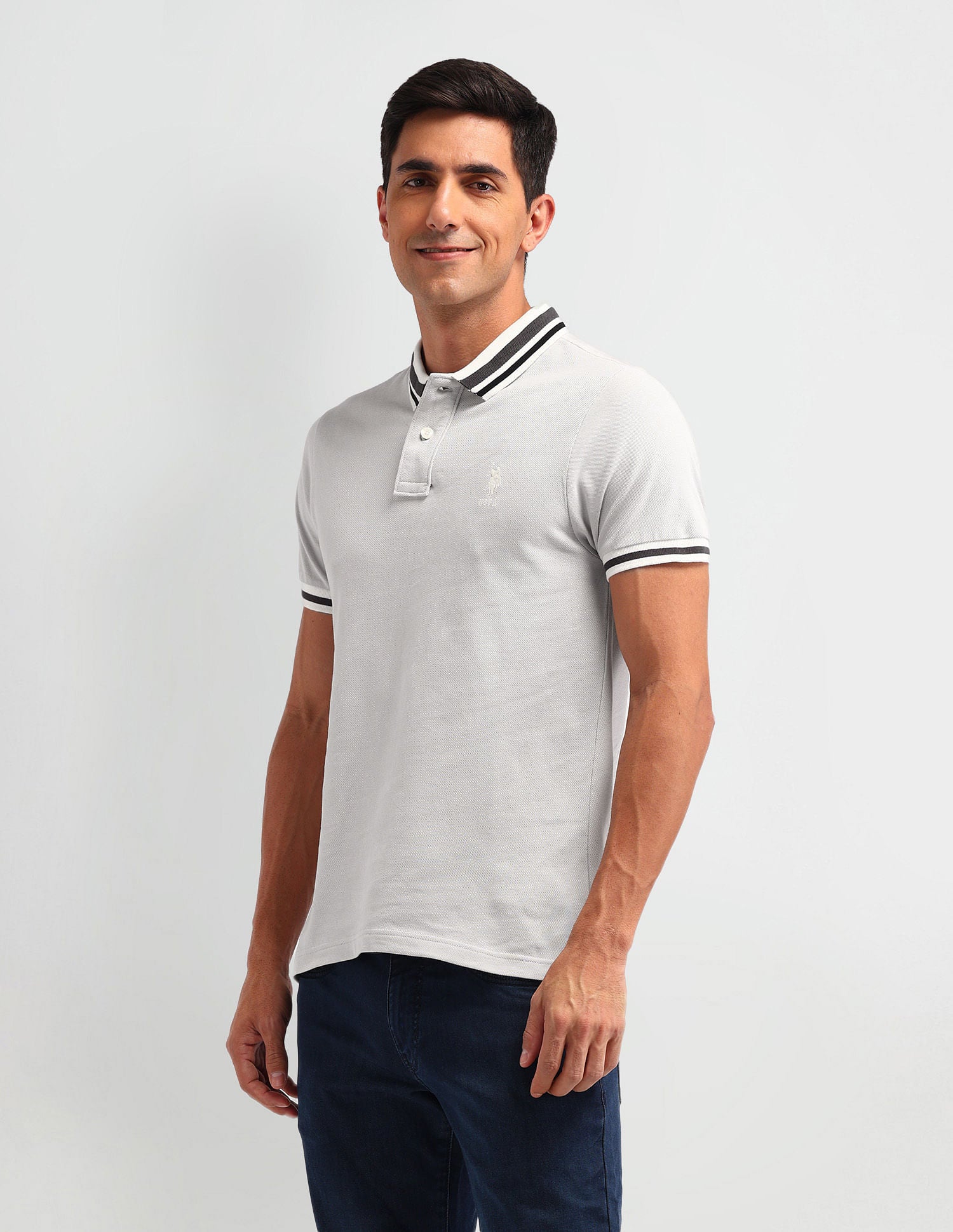 Outdoor Muscle Fit Solid Polo Shirt