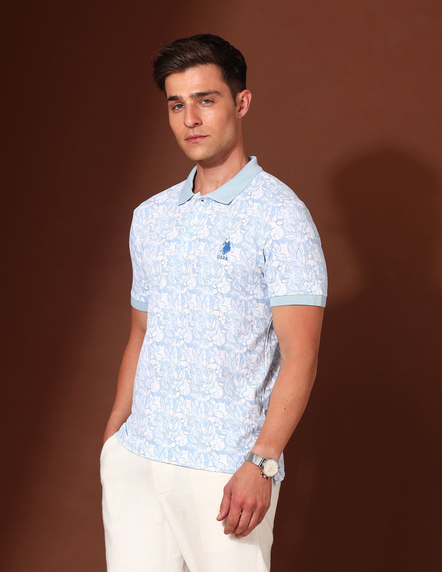 Floral Printed Working Holiday Polo Shirt