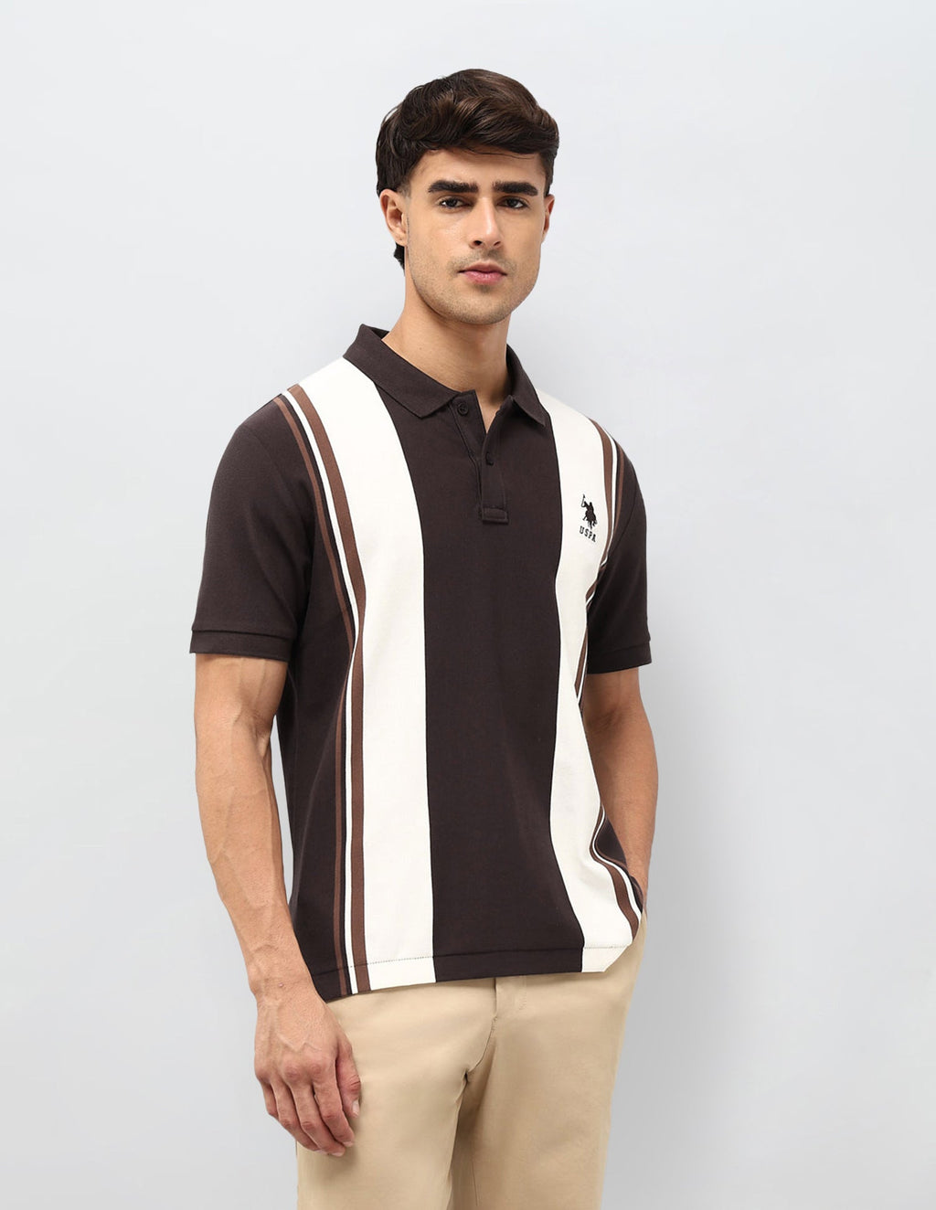 Colorblocked Regular Fit Polo Shirt