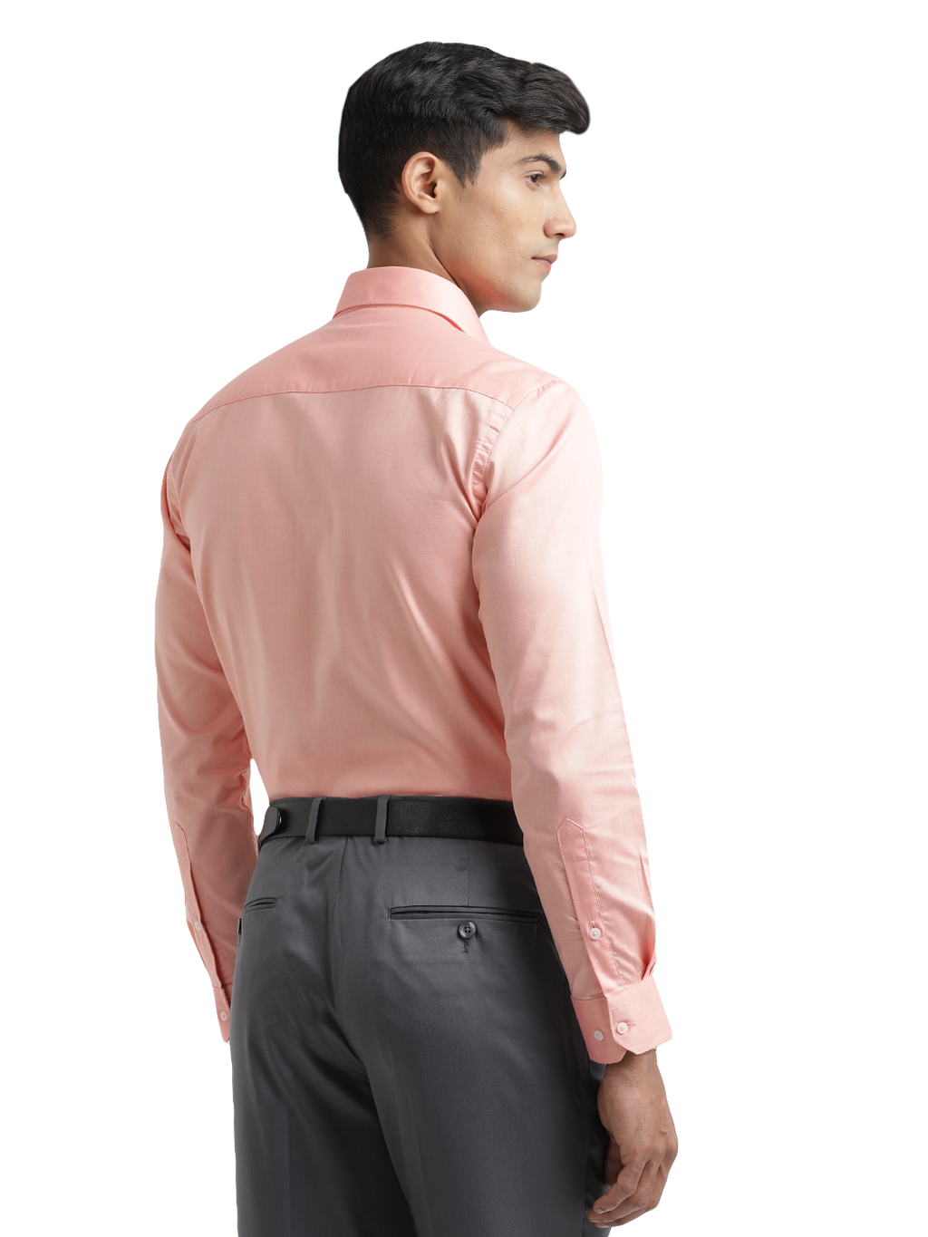 Peach Micro Oxford Solid Shirt