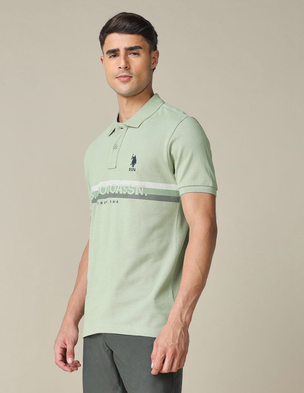 Horizontal Striped Regular Fit Polo Shirt