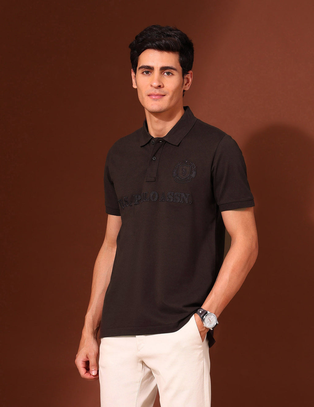 Brand Embroidered Classic Polo Shirt