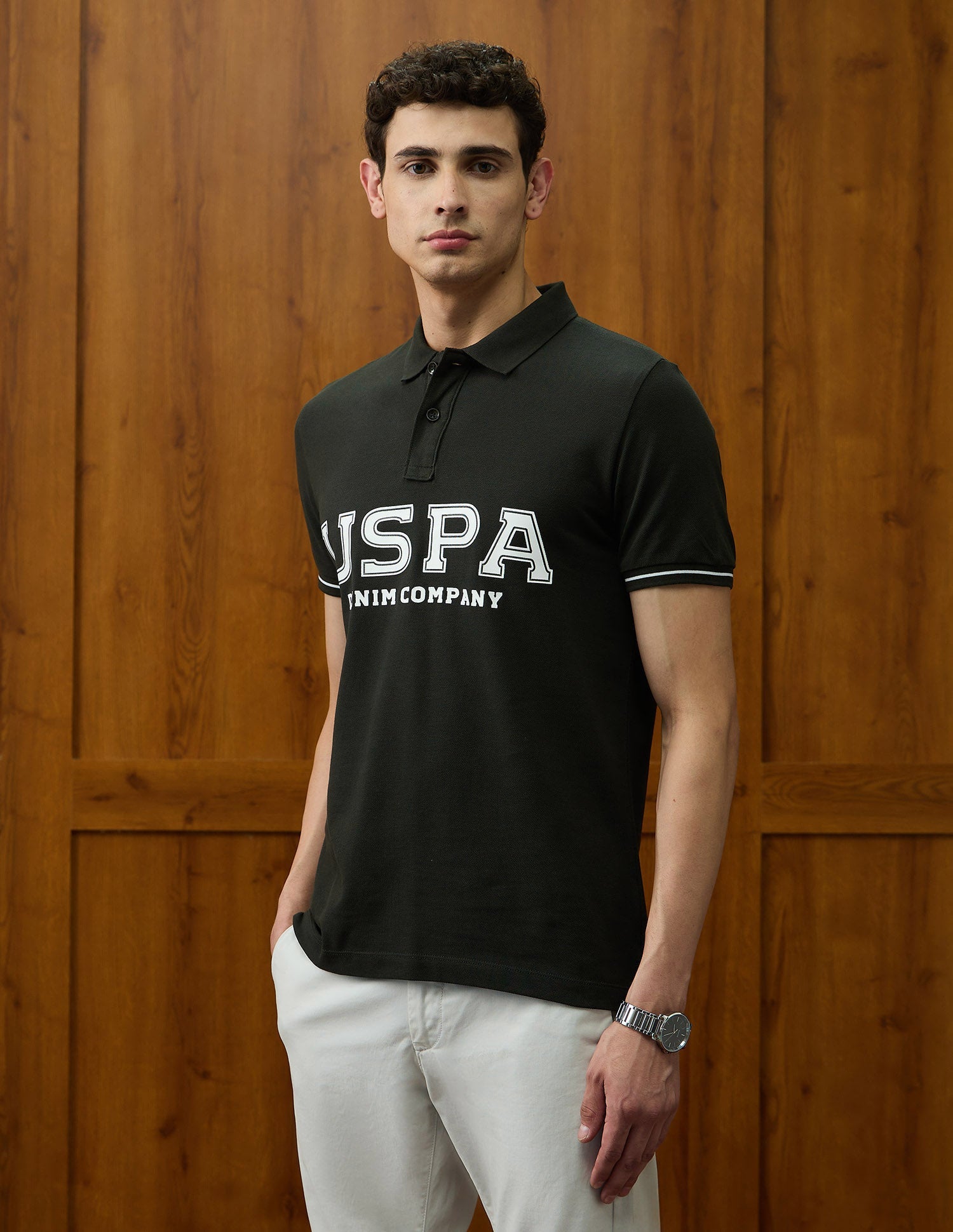 Brand Printed Varsity Theatre Polo Shirt