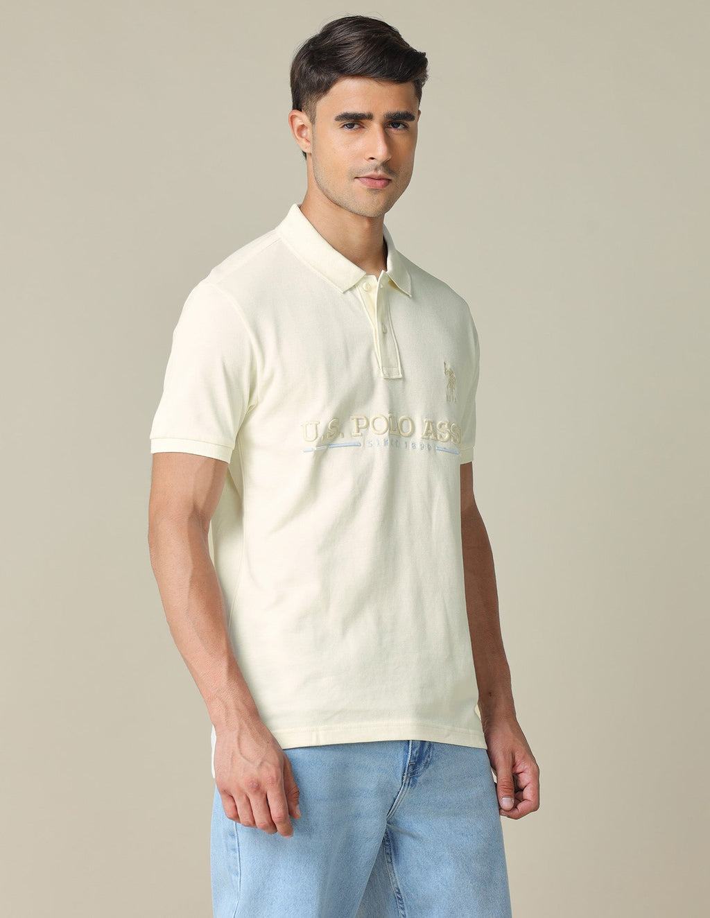 Brand Embroidered Regular Fit Polo Shirt