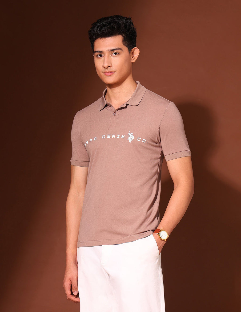 Brand Printed Work And Wander Polo Shirt