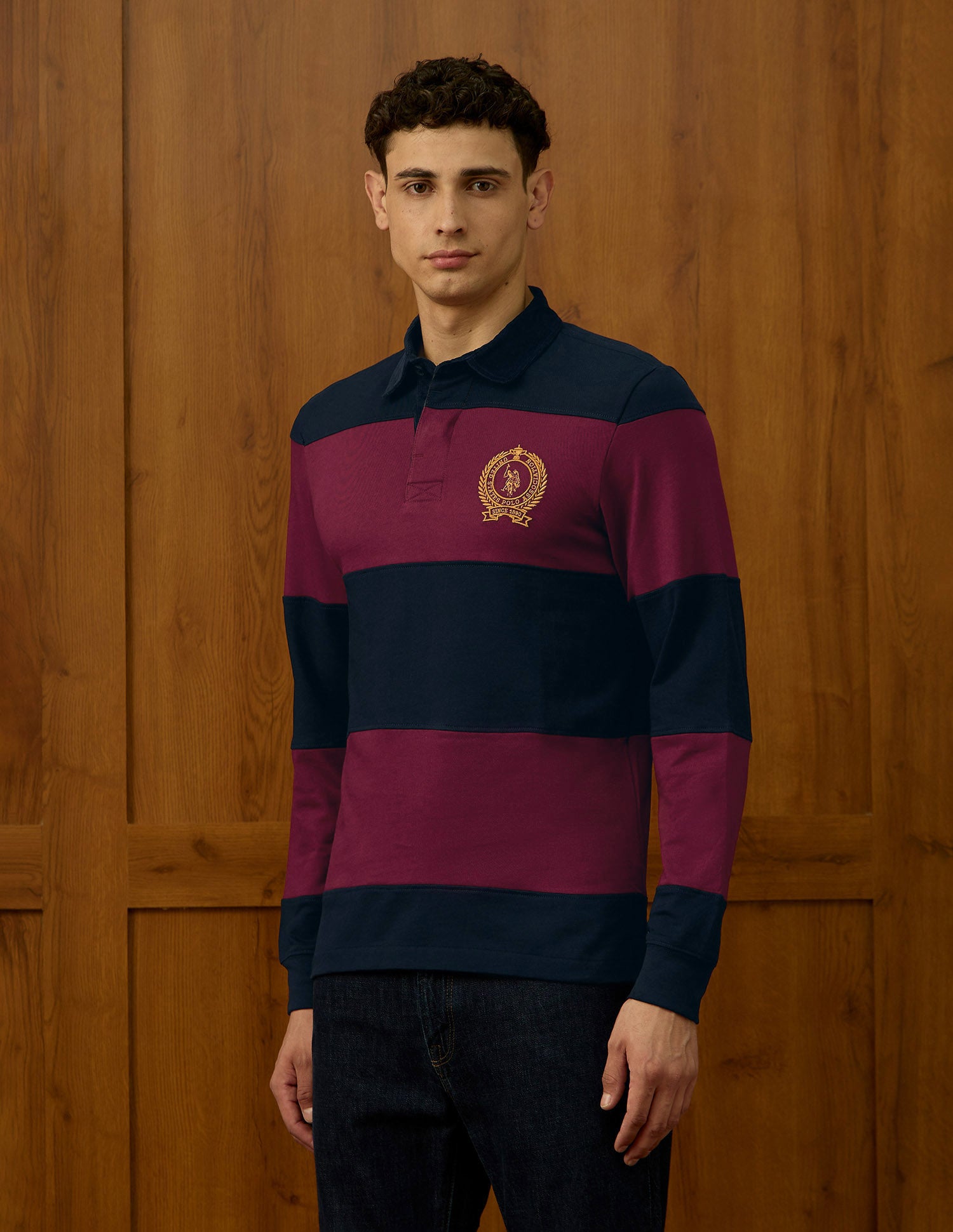 Colourblocked Varsity Polo Shirt