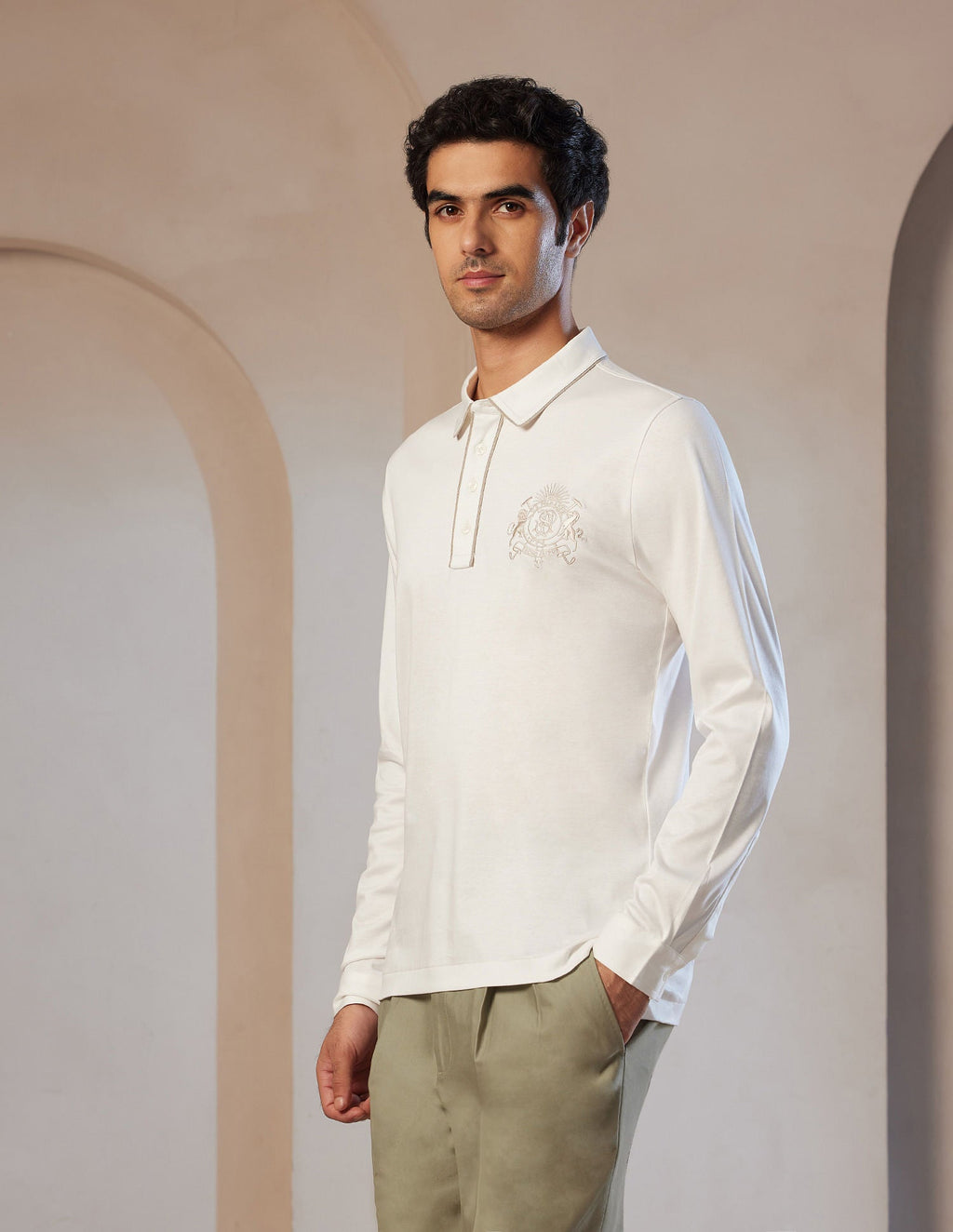 Pacho X Crest Logo Slim Fit Polo Shirt