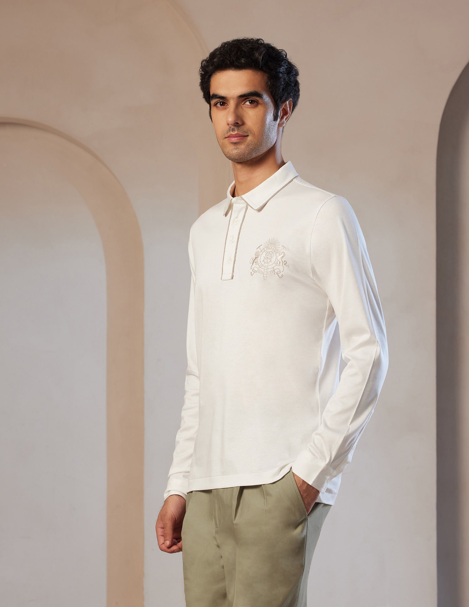 Pacho X Crest Logo Slim Fit Polo Shirt