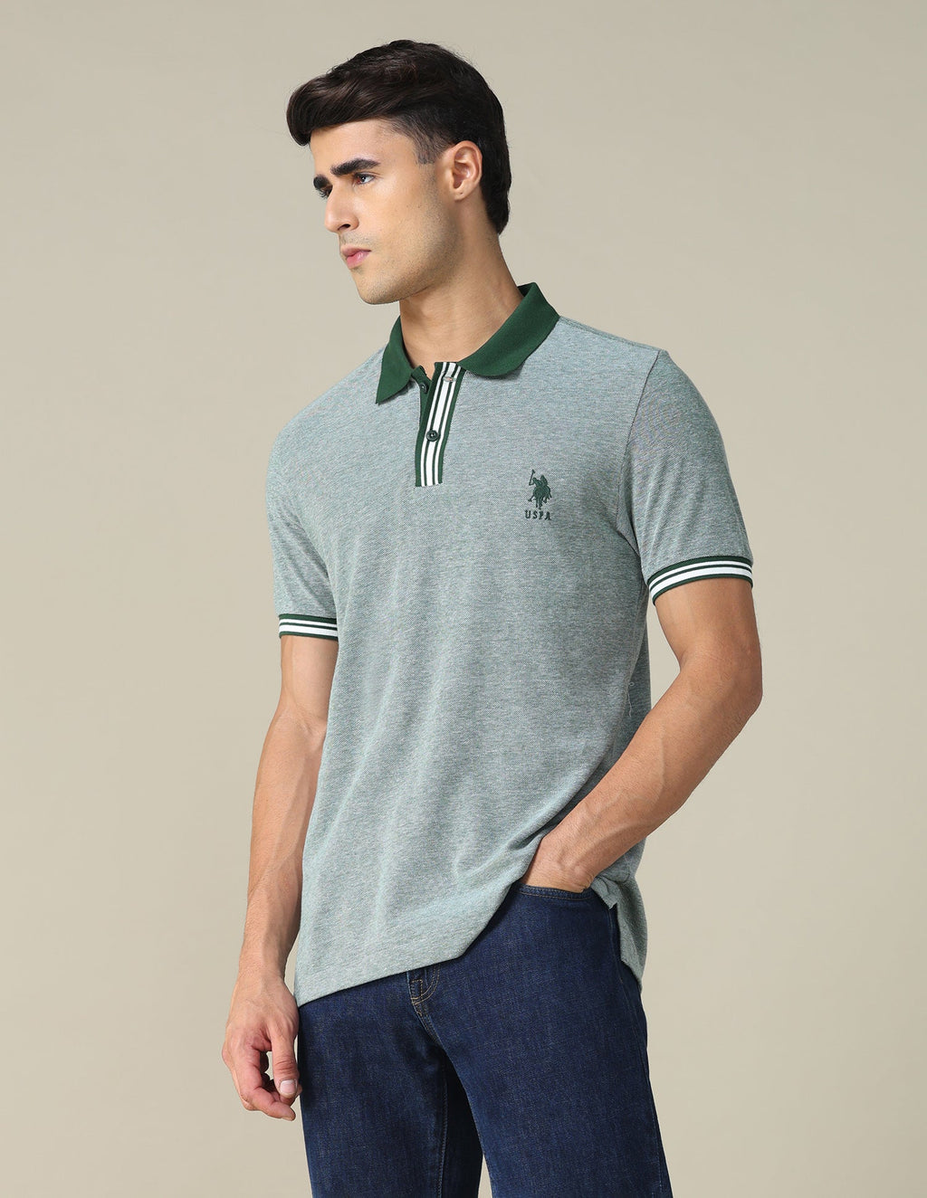 Heathered Regular Fit Polo Shirt