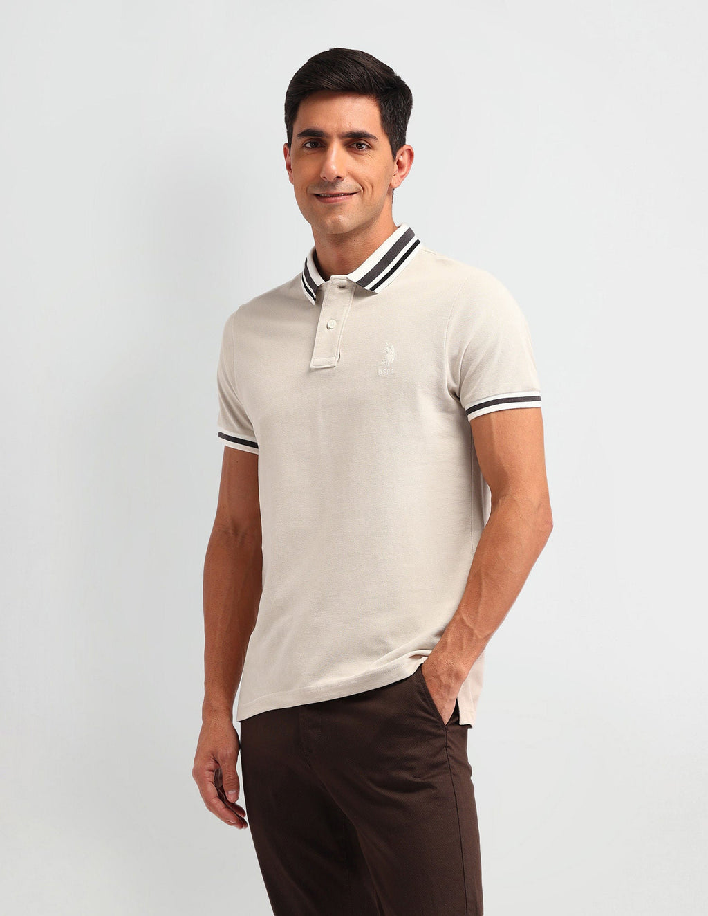 Outdoor Muscle Fit Solid Polo Shirt