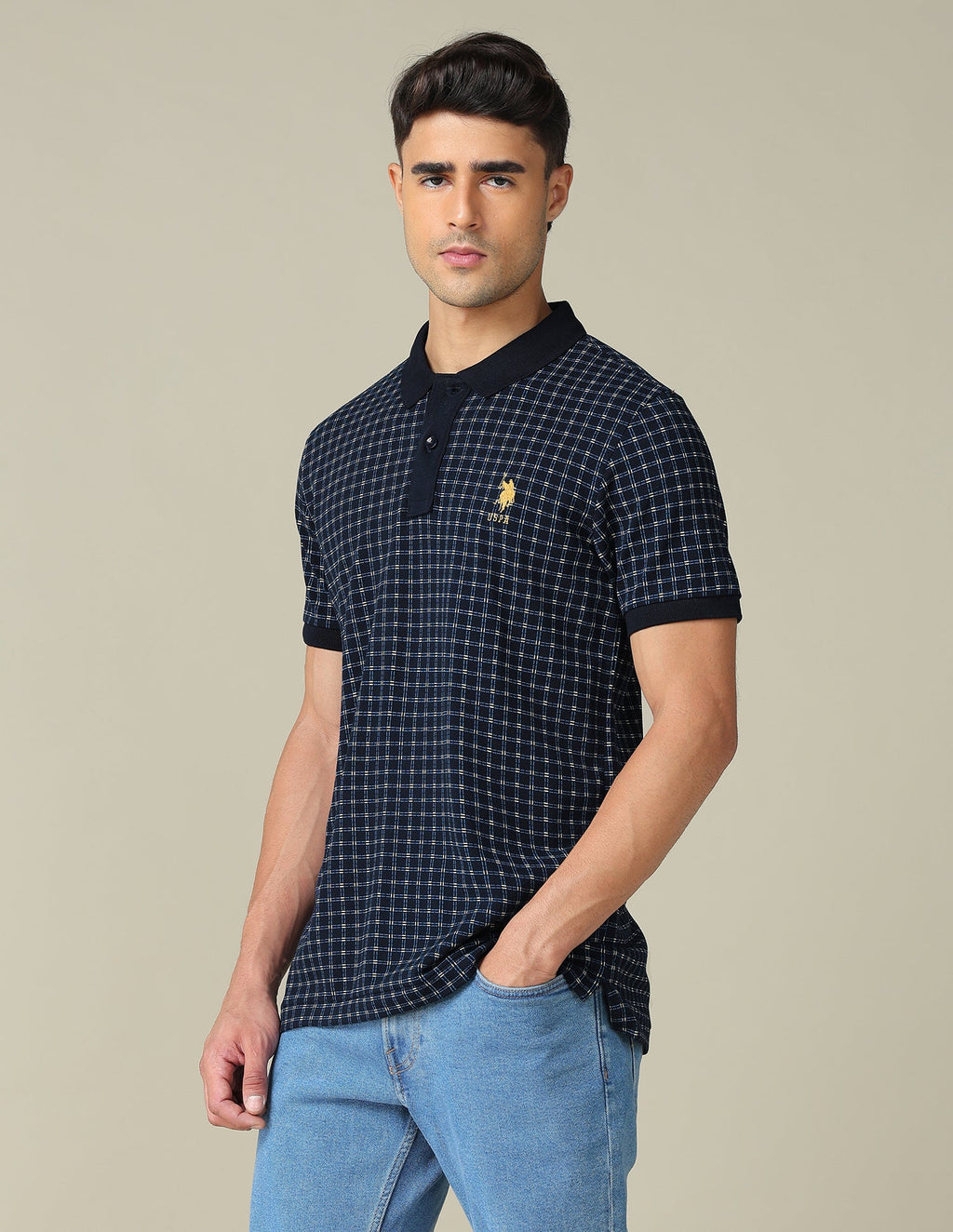 All-Over Printed Regular Fit Polo Shirt