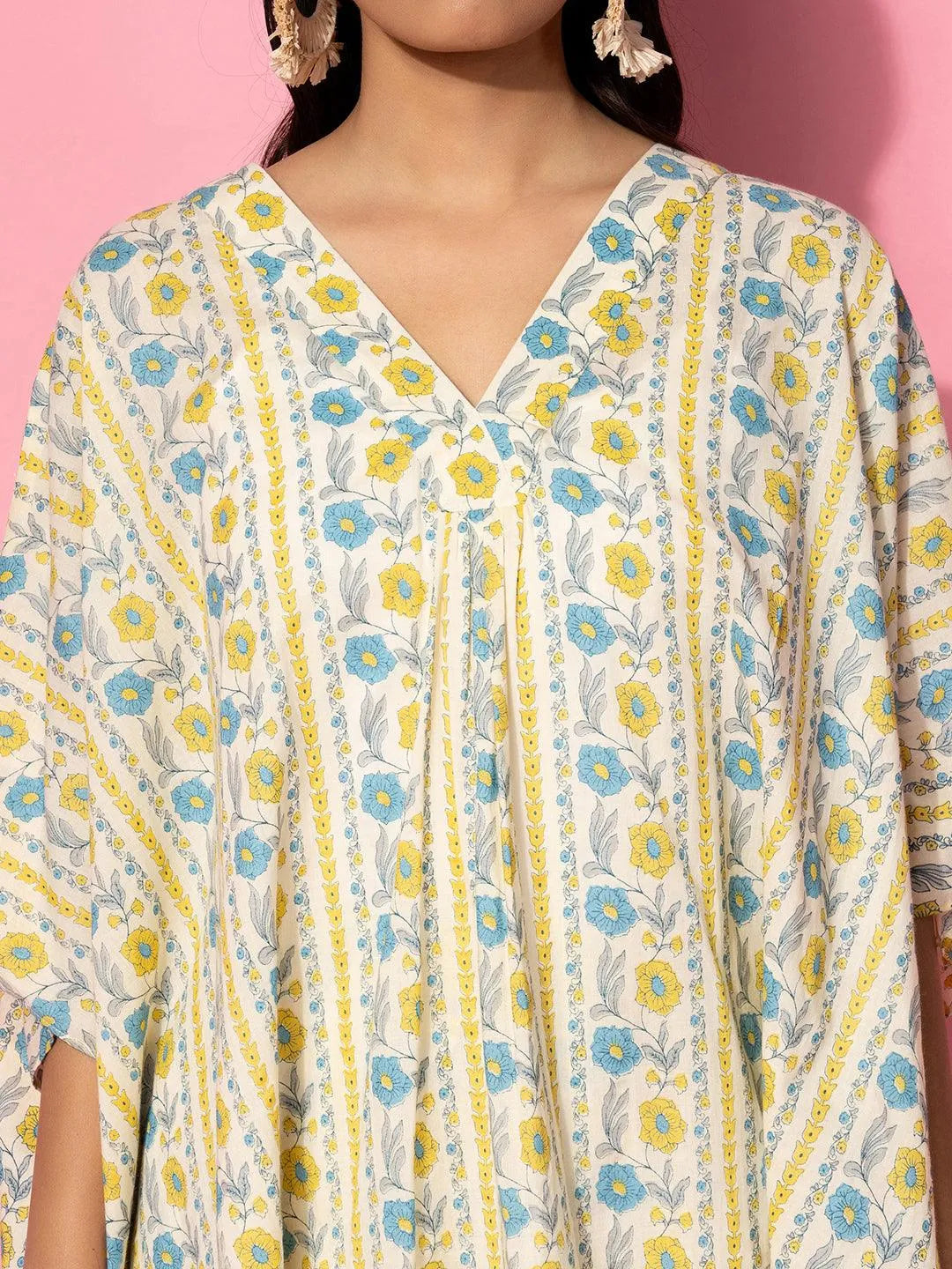 Cream Printed Cotton Co-Ords