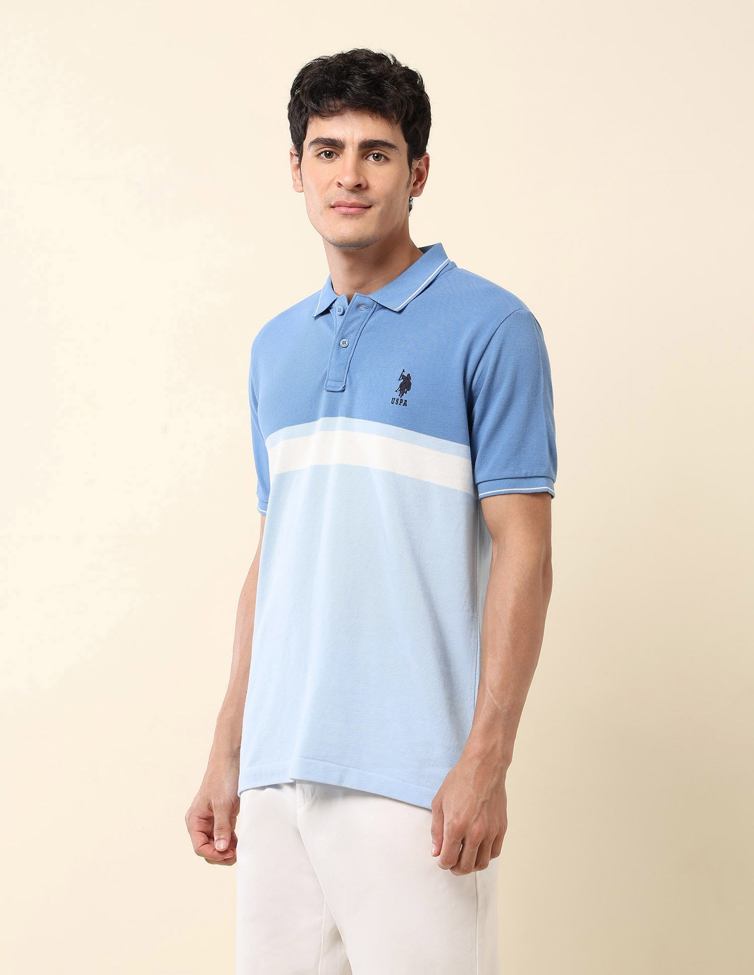 Colourblocked Summer Splash Polo Shirt