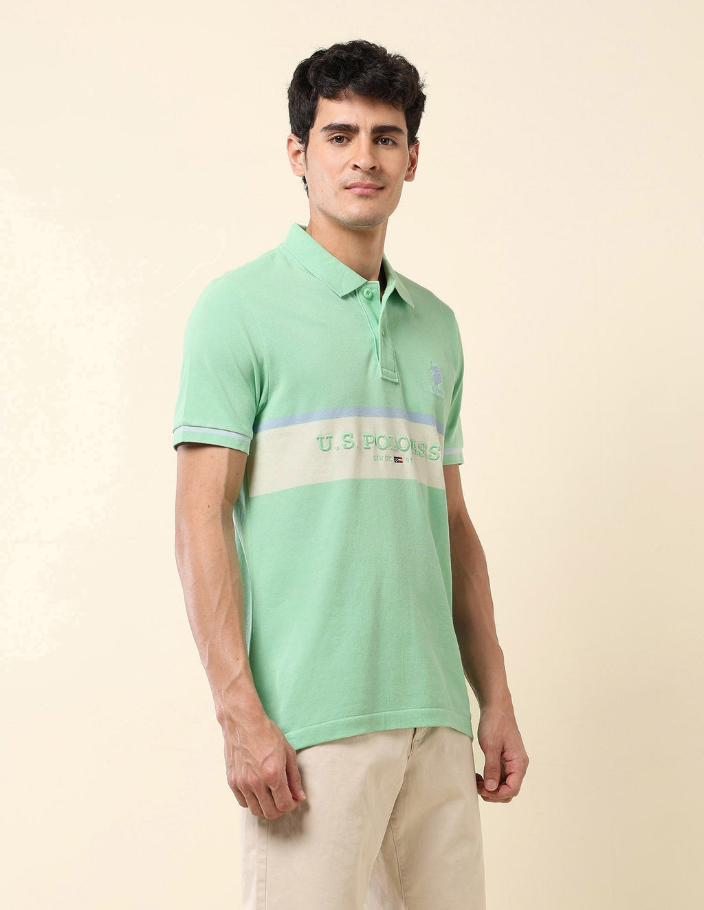 Brand Embroidered Summer Splash Polo Shirt