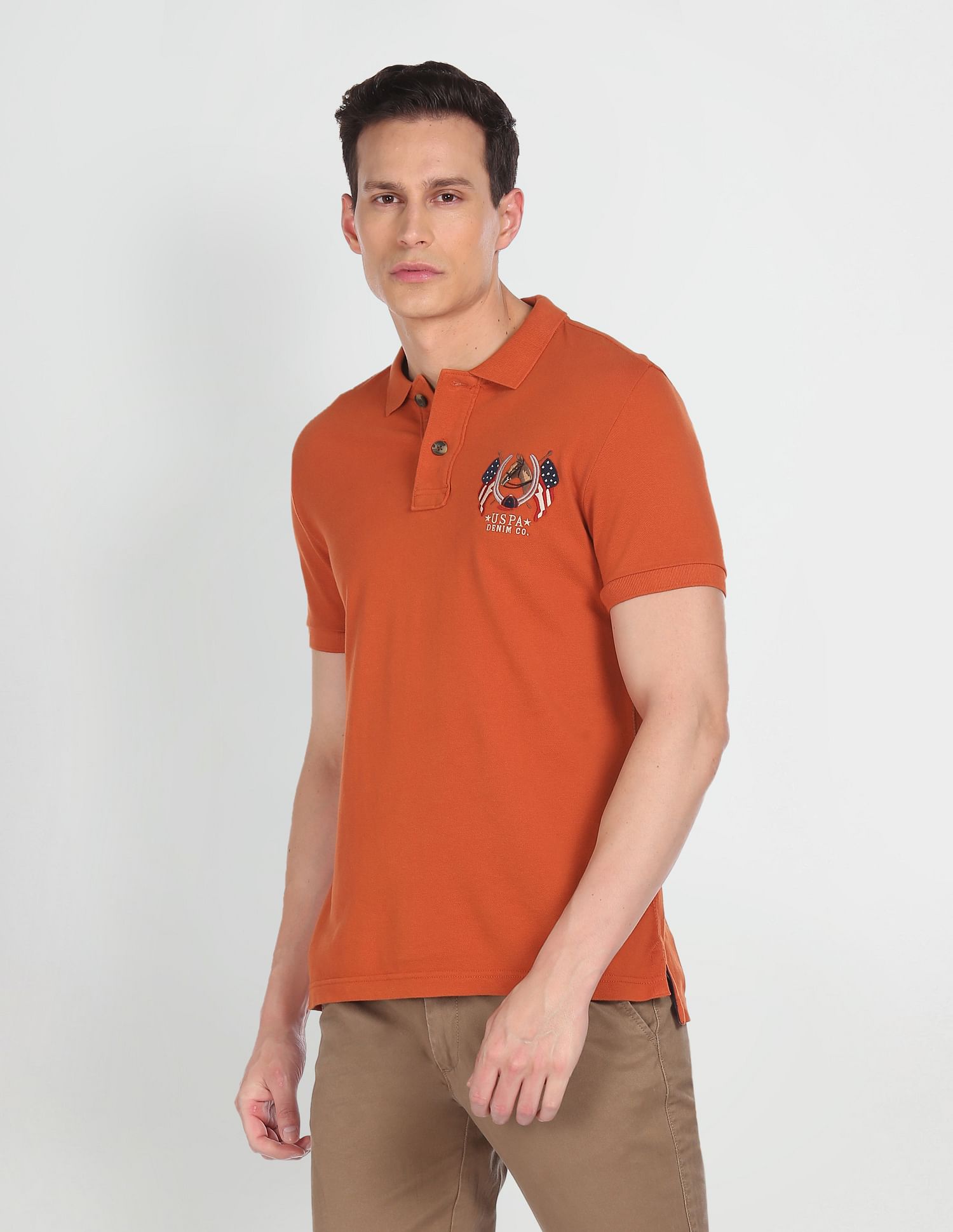 Cotton Solid Polo Shirt