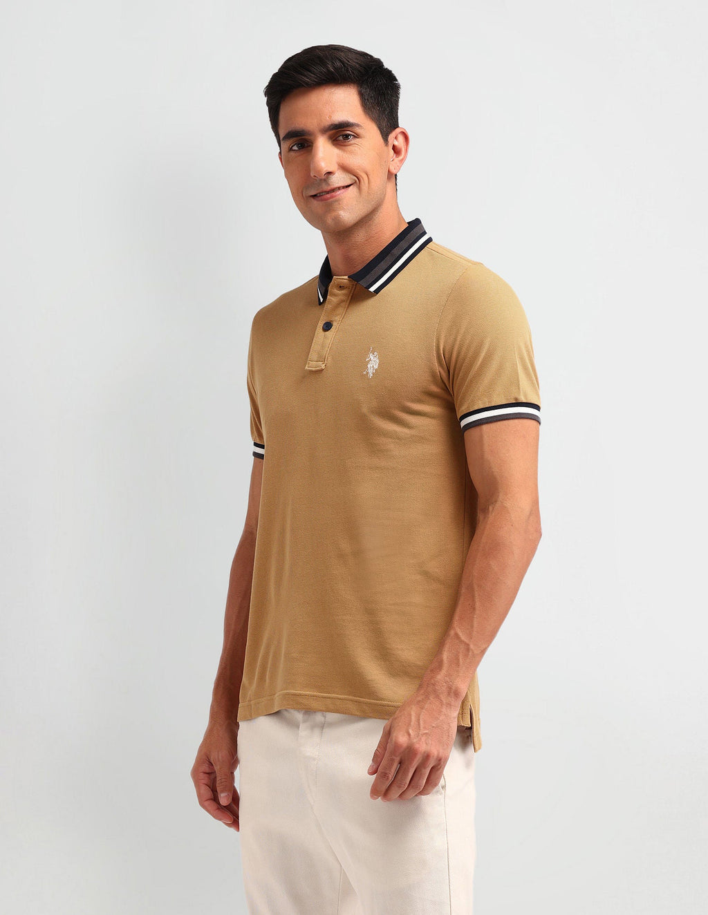 Outdoor Muscle Fit Solid Polo Shirt