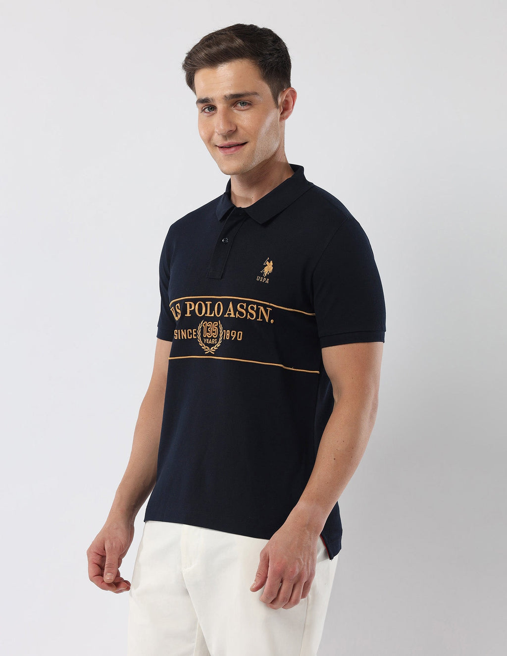 Brand Embroidered135 Anniversary Polo Shirt