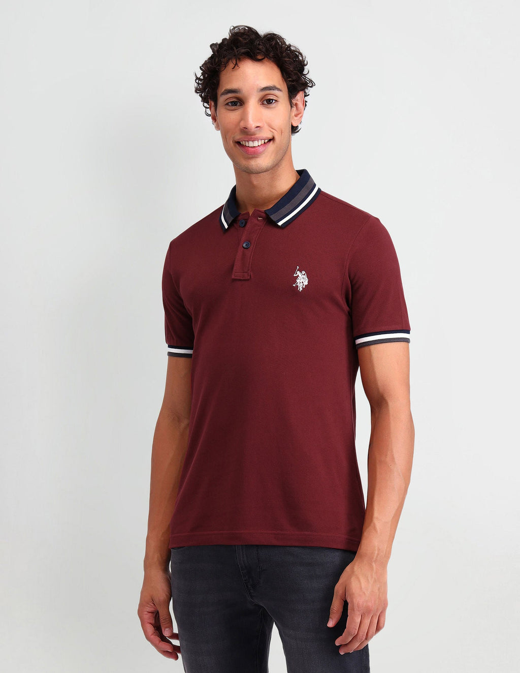 Outdoor Muscle Fit Solid Polo Shirt