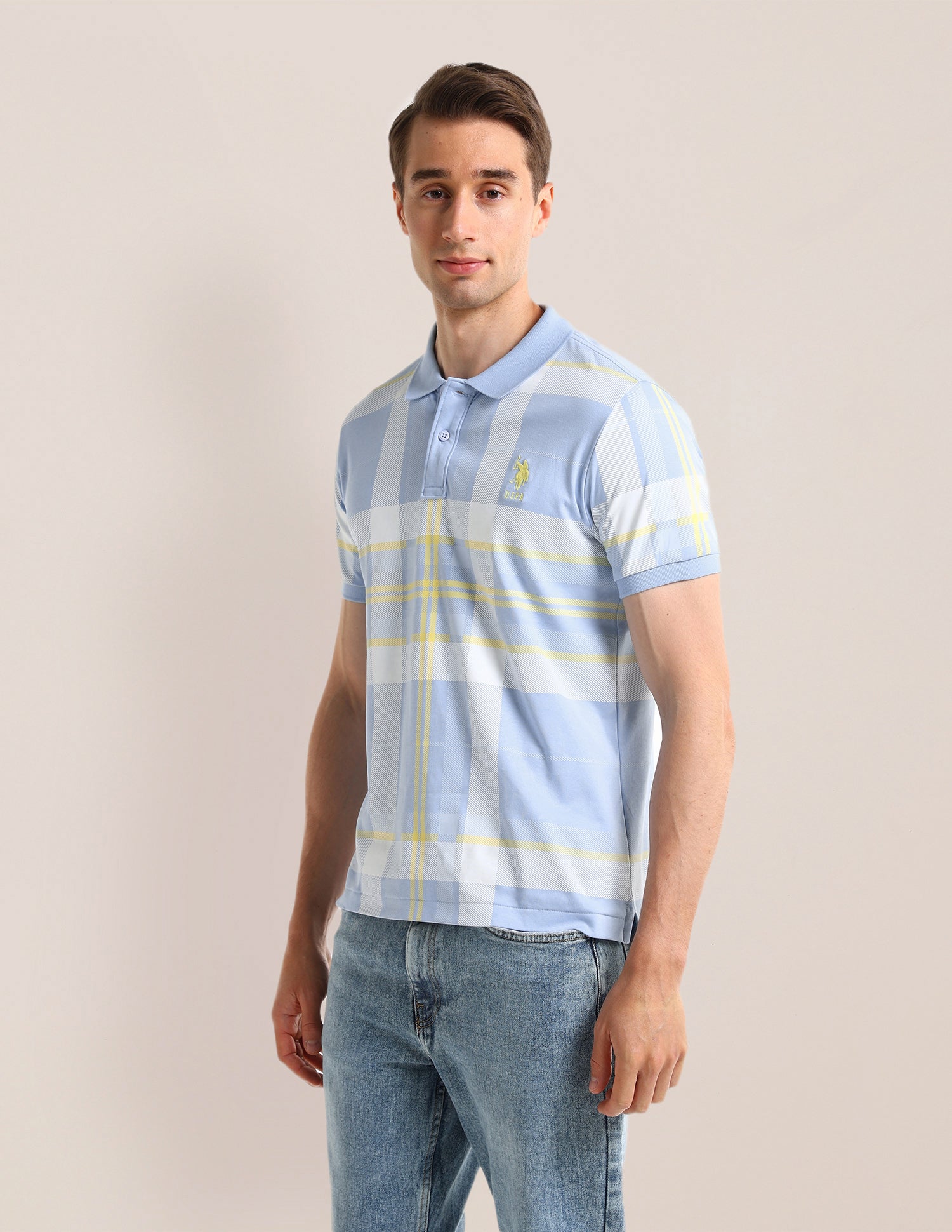Checked Regular Fit Polo Shirt