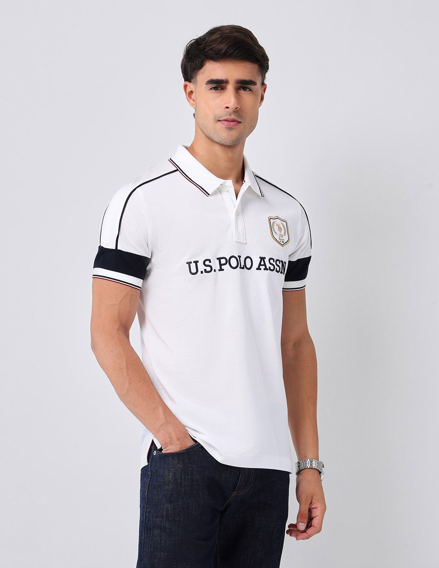 Brand Embroidered Regular Fit Polo Shirt